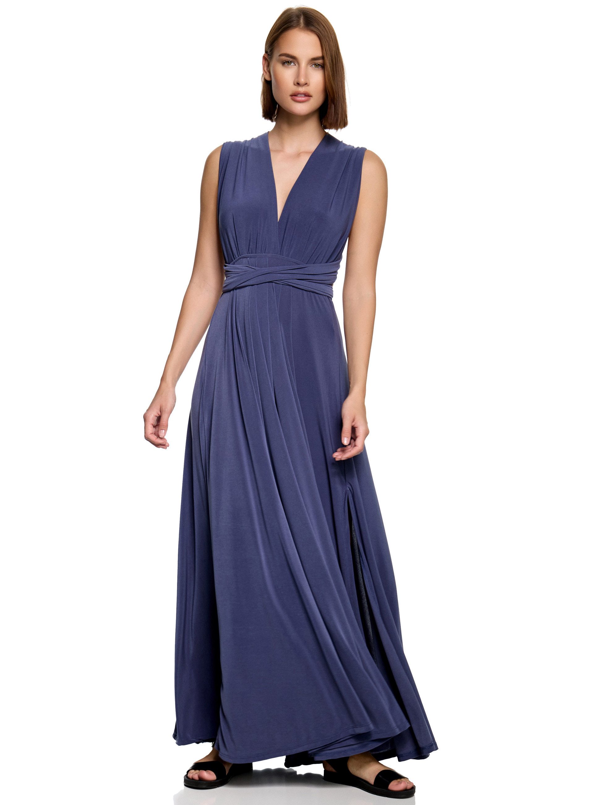 Worldclassca Abendkleid Worldclassca Abendkleid Partykleid Lang mit Schlitz Sommerkleid Maxikleid Cocktailkleid Wickelkleid Elegant Schulterfrei Ärmellos