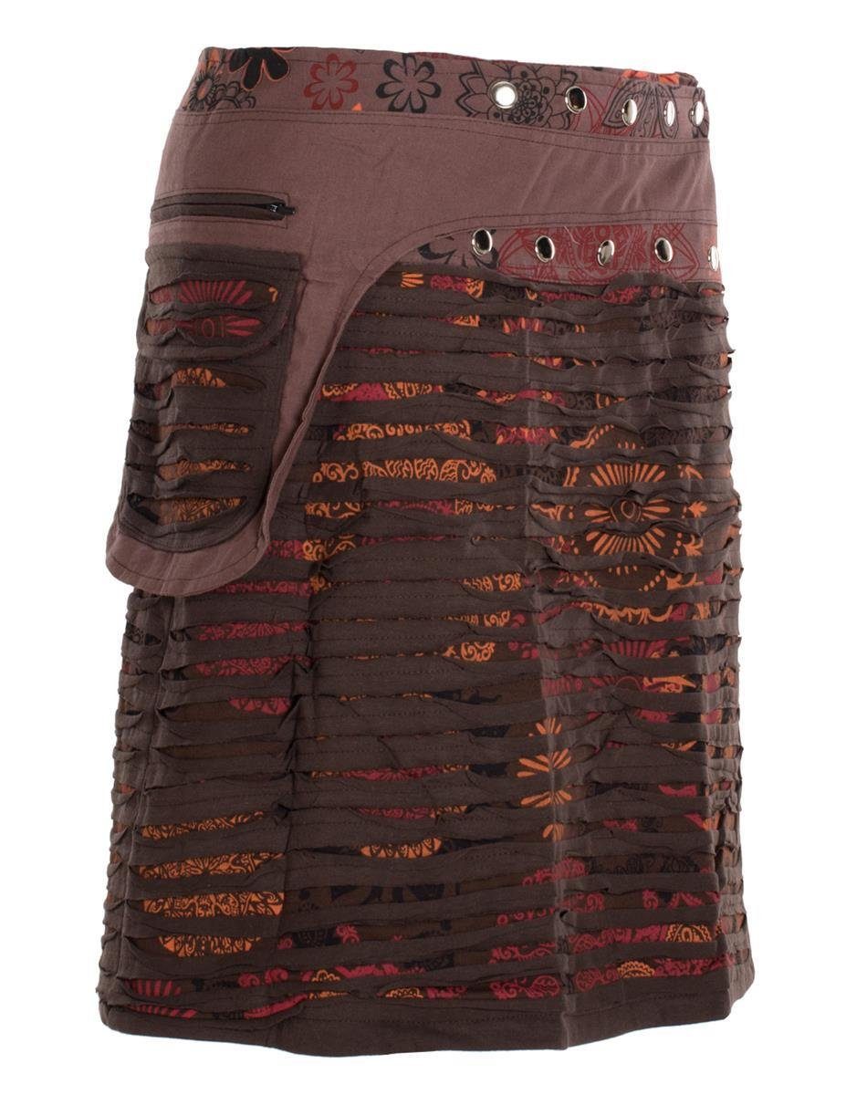 Vishes Wickelrock Rock z. Wickeln Druckknöpfe Blumen Mandala Sidebag Festiv günstig online kaufen