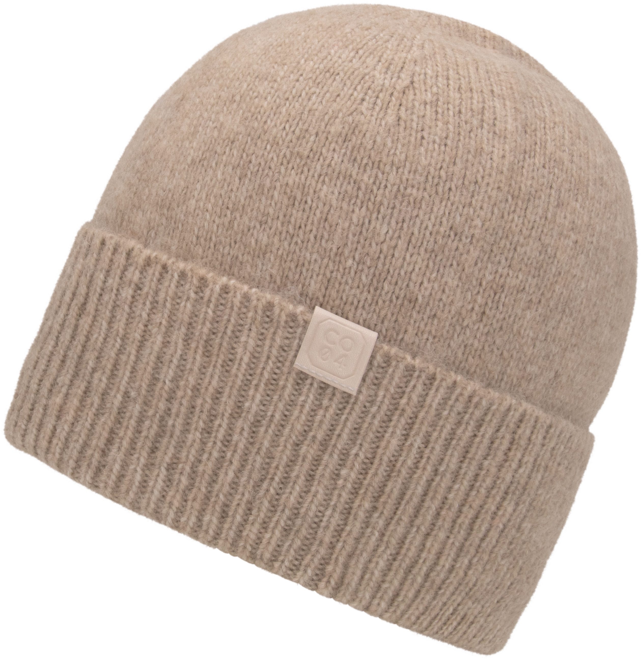 chillouts Strickmütze Riana Hat mit dezentem Markenlogo und breitem Umschlag