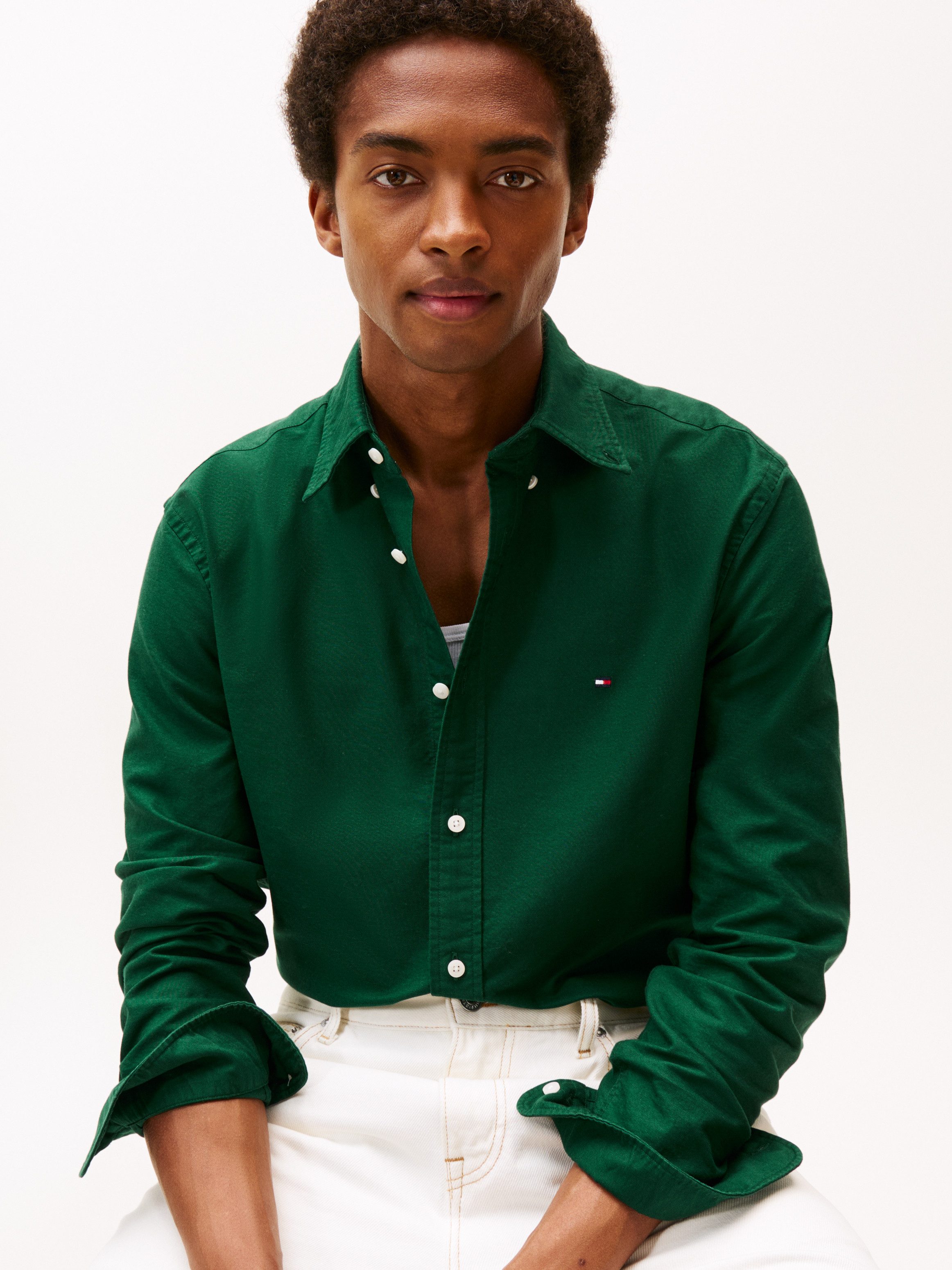 Tommy Hilfiger Langarmhemd SOLID HERITAGE OXFORD RF SHIRT günstig online kaufen