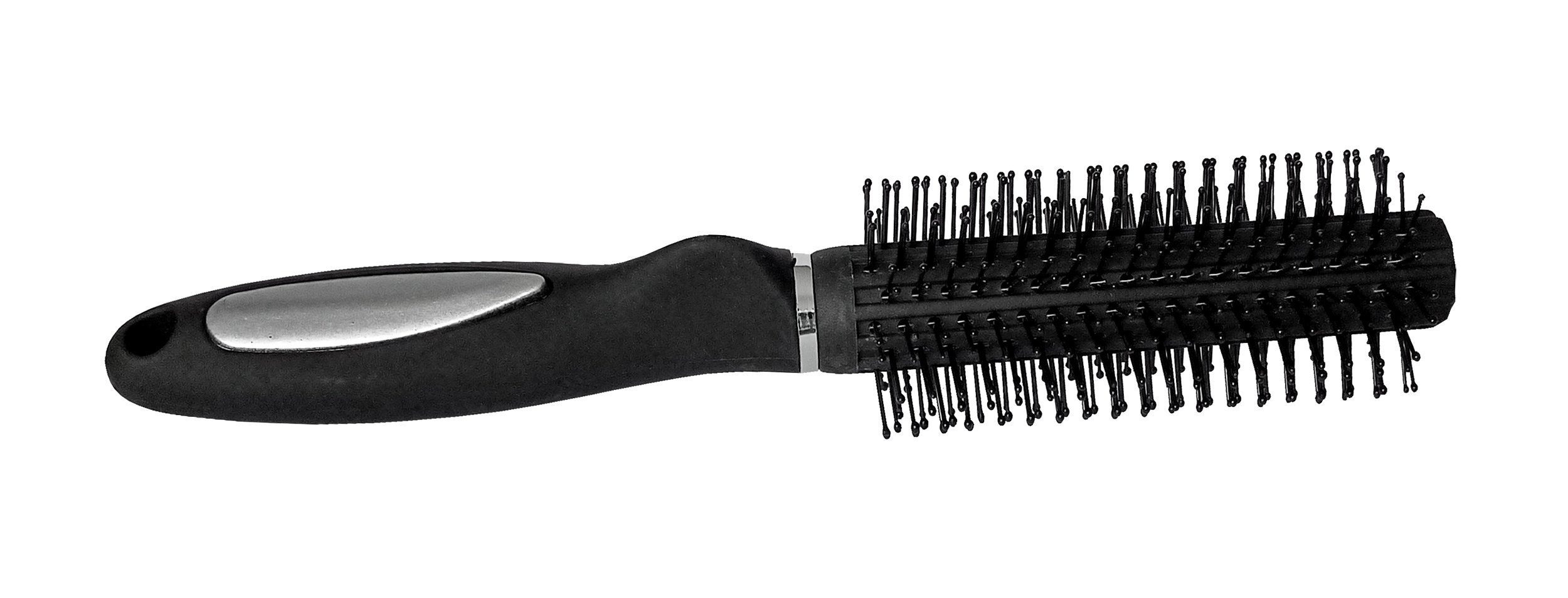 Lifetime Haarbürste HAARBÜRSTE schwarz mit Noppen Rundbürste Massagebürste 58 (Rundbürste), Haarpflege Fönbürste Rund Massage Haar Kamm Bürste