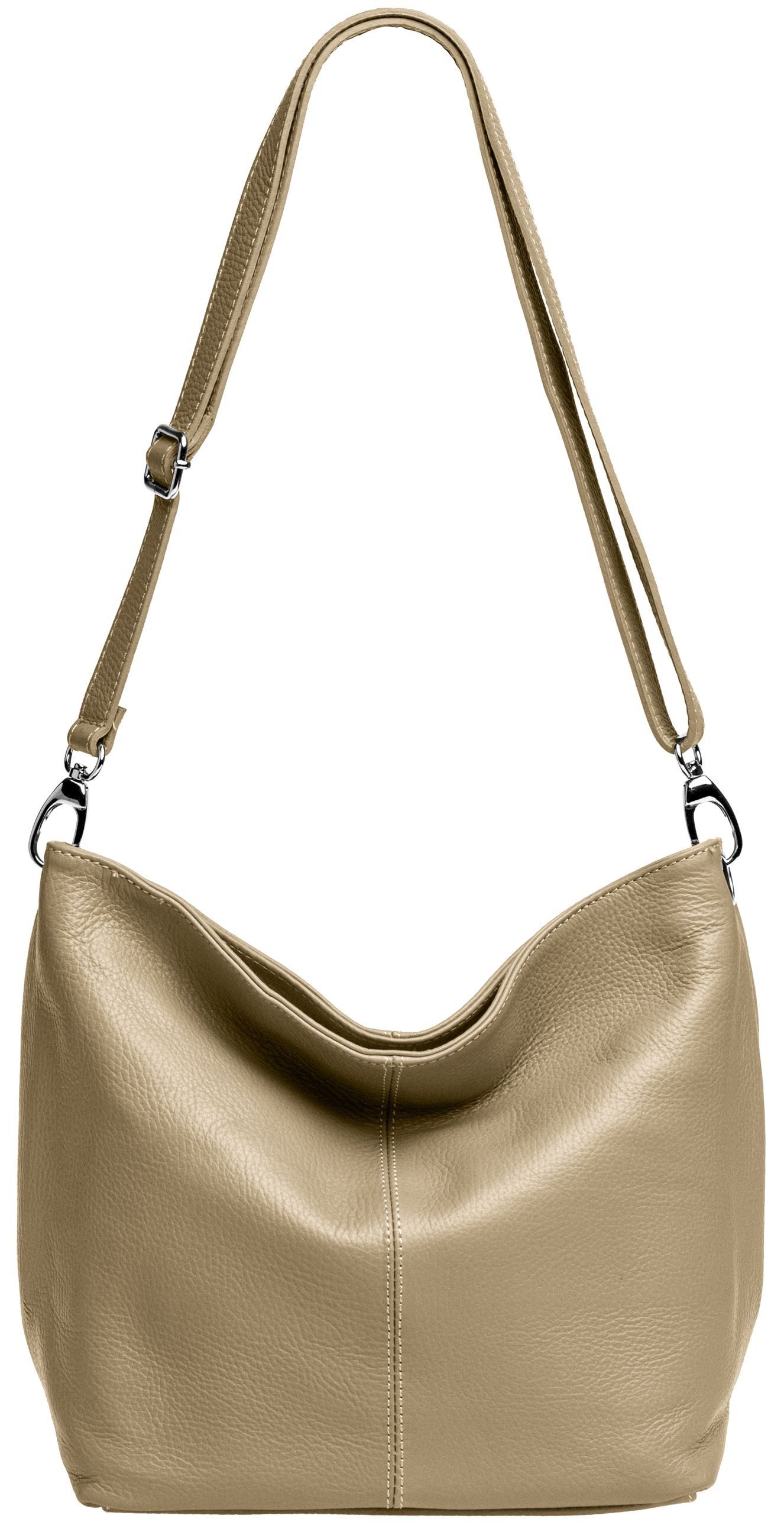Caspar Schultertasche Klassische Damen Leder Handtasche - PREMIUM LINE - Mo günstig online kaufen