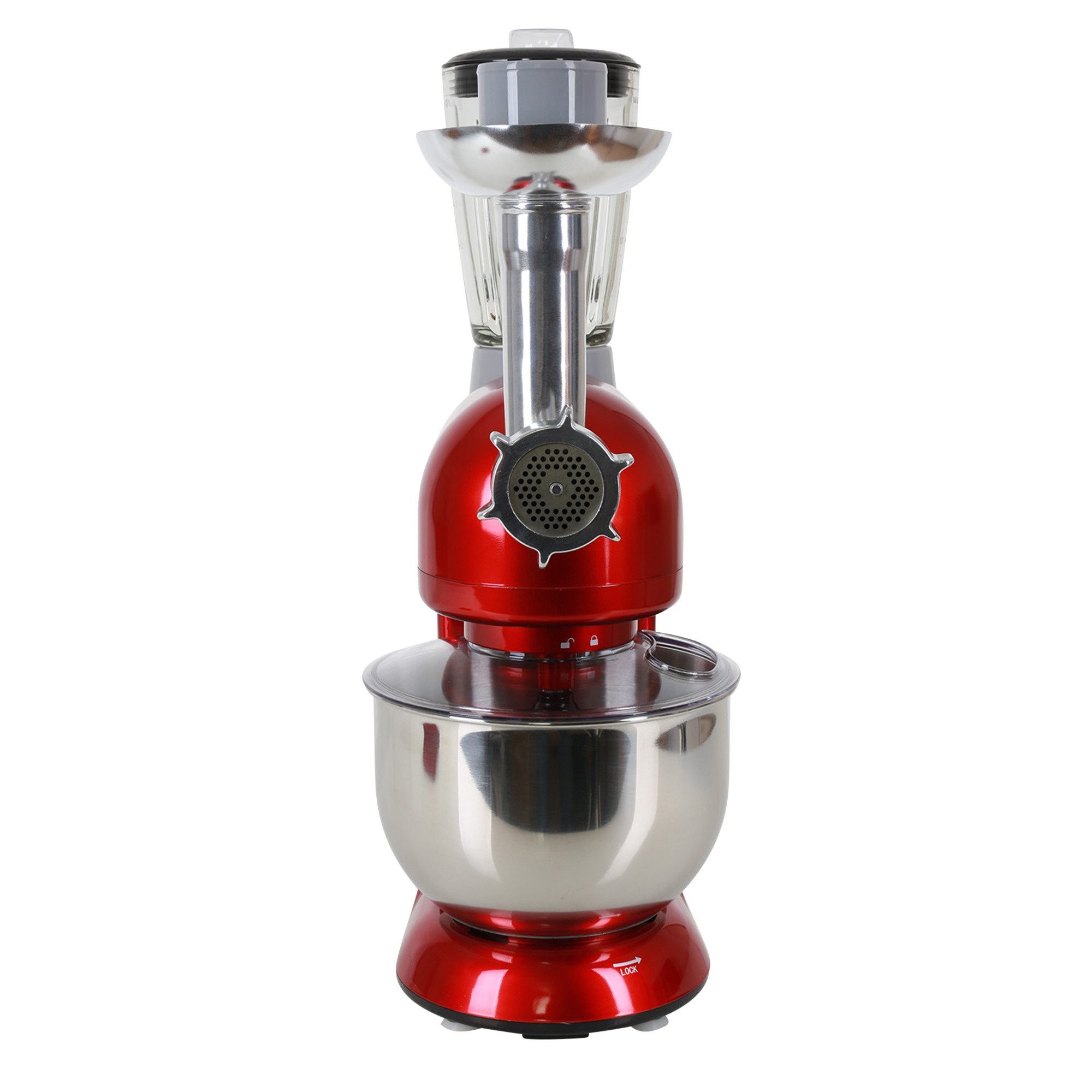 Klarstein Küchenmaschine mit Kochfunktion, 1800 W, 5.2 l Schüssel, Knetmaschine Teigmaschine Teigknetmaschine Rührmaschine Fleischwolf