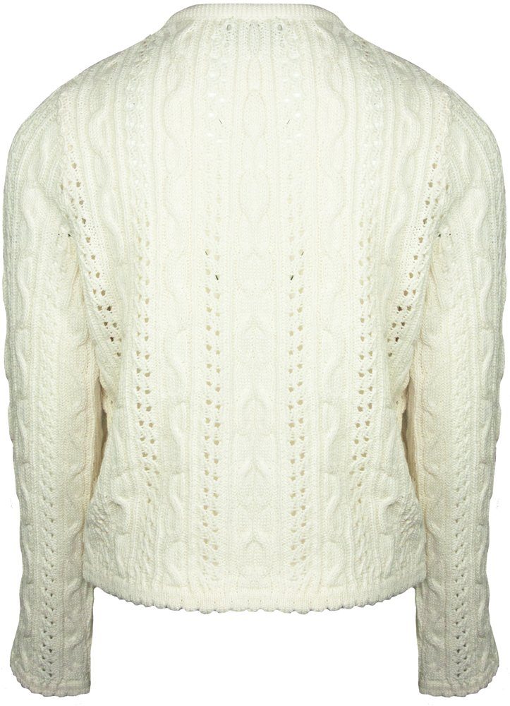 Zopfmuster & Kinder Weiß, 10097 Mädchen - Strickjacke Tracht "Alia" Trachtenmode Huber Creme Jacke Mode