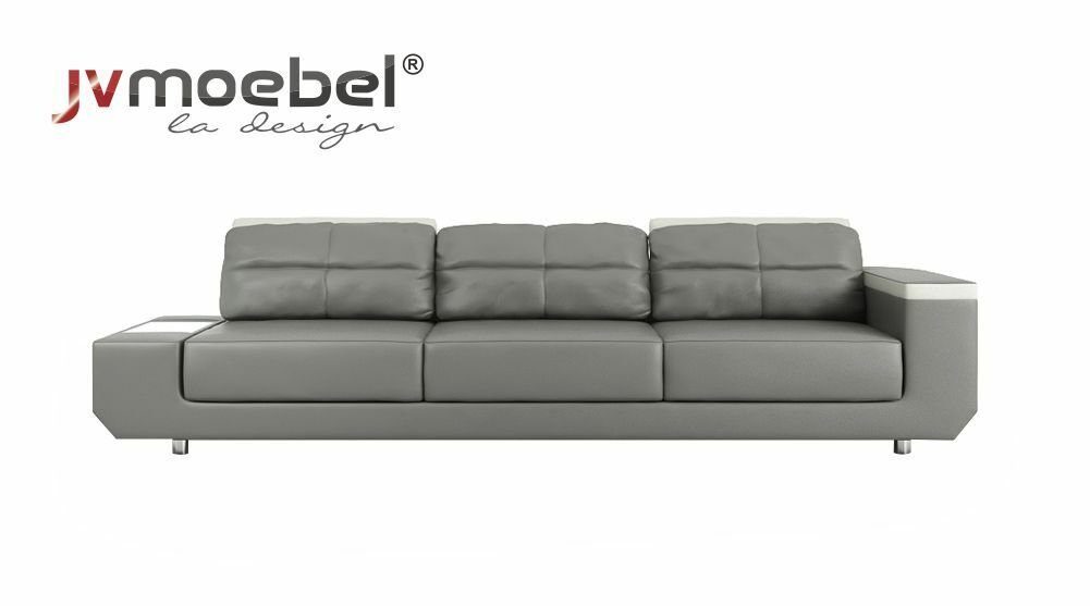 Grauer mit in Made Bettfunktion JVmoebel Luxus Sofa Neu, Dreisitzer Sofa Europe stilvolles