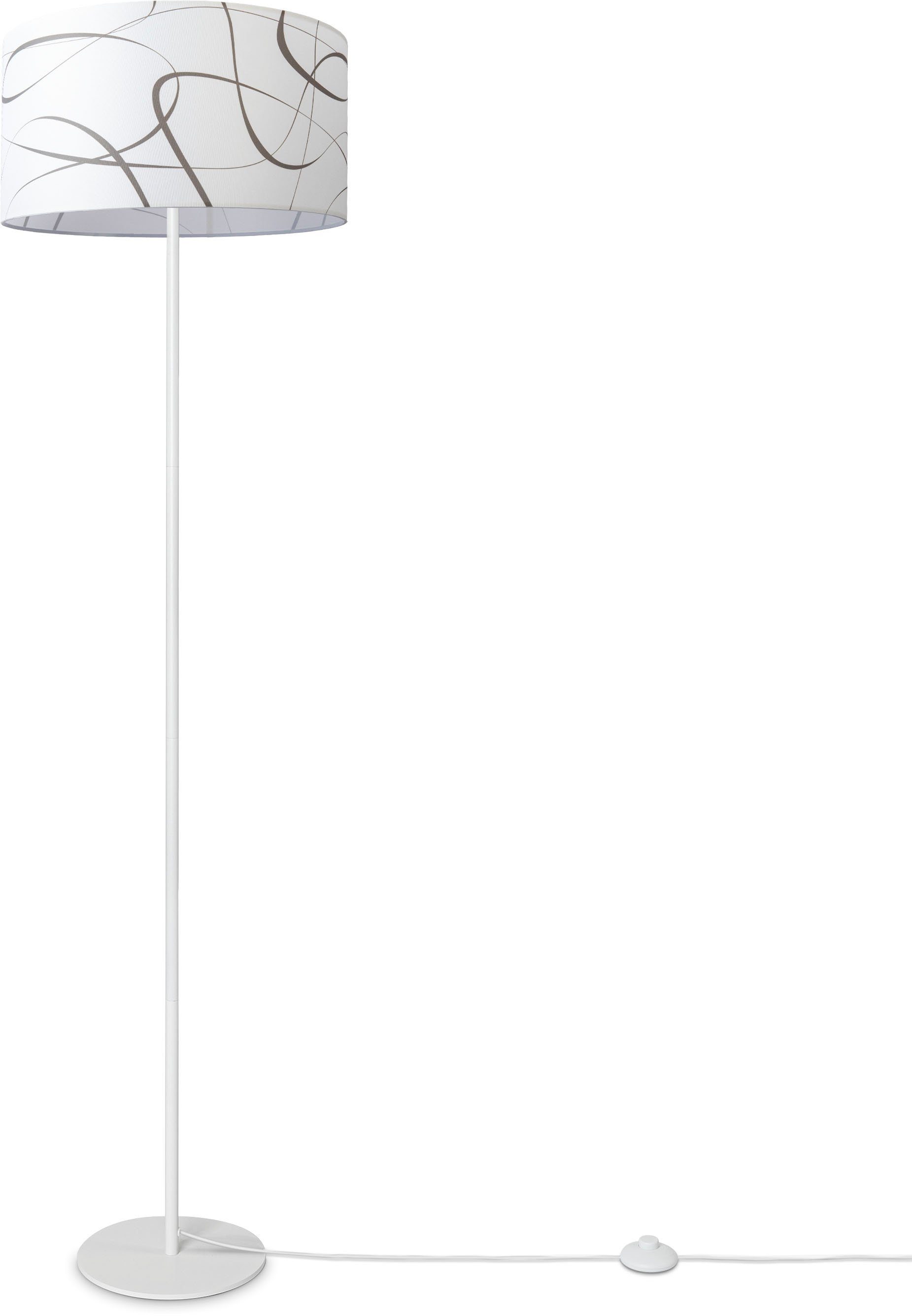 Paco Home Stehlampe Tribal, ohne E27 Abstrakt Luca Lampenschirm Uni Mit Modern Dreibein Stoff Stehlampe Leuchtmittel