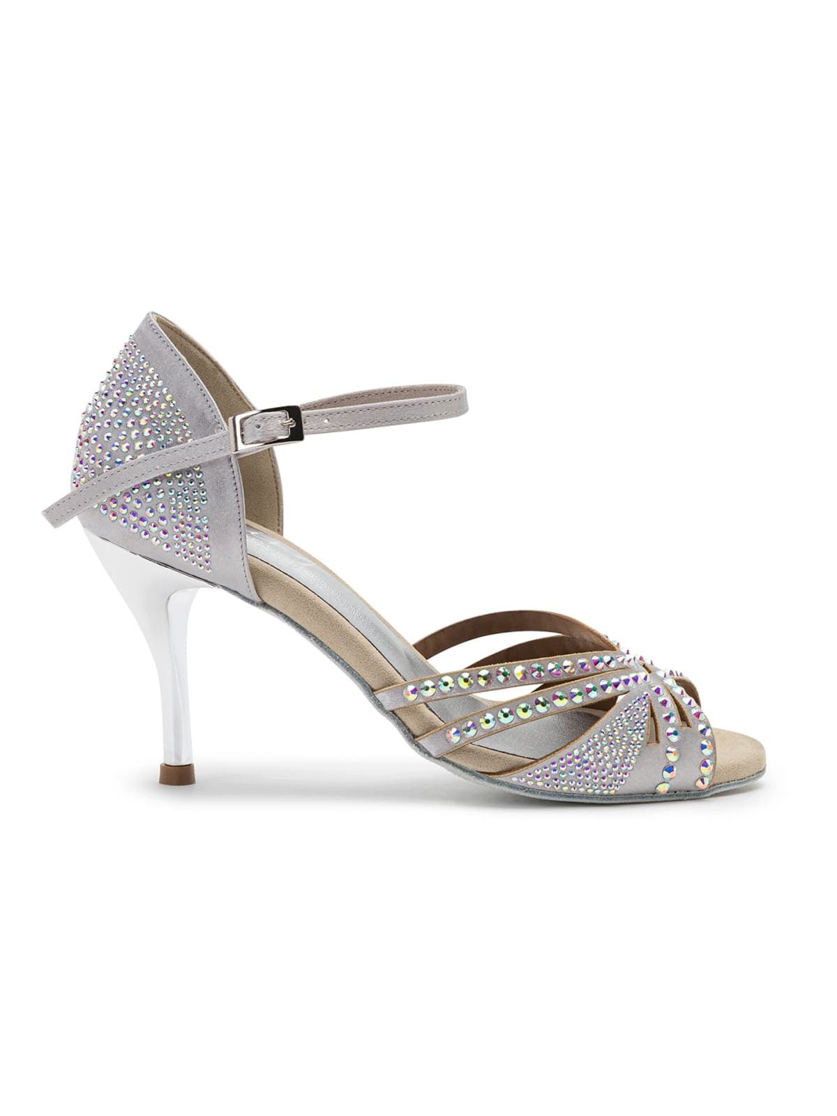 Dancing Queens Sparkle Shine Satin High-Heel-Sandalette Satin Heels, Salsa Bachata Standardtanz Discofox
