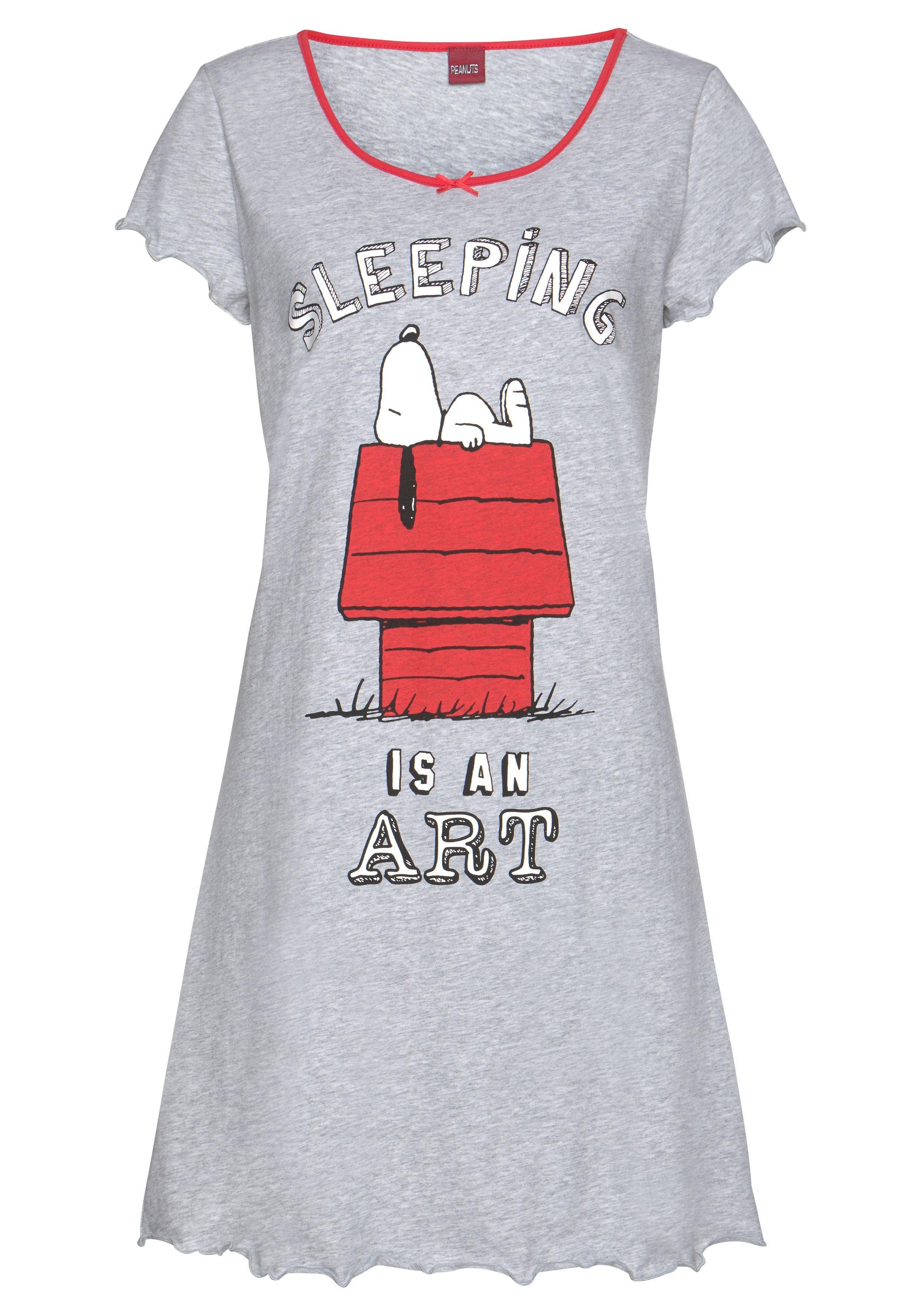 und Snoopy-Print Schleife kleiner Nachthemd mit PEANUTS