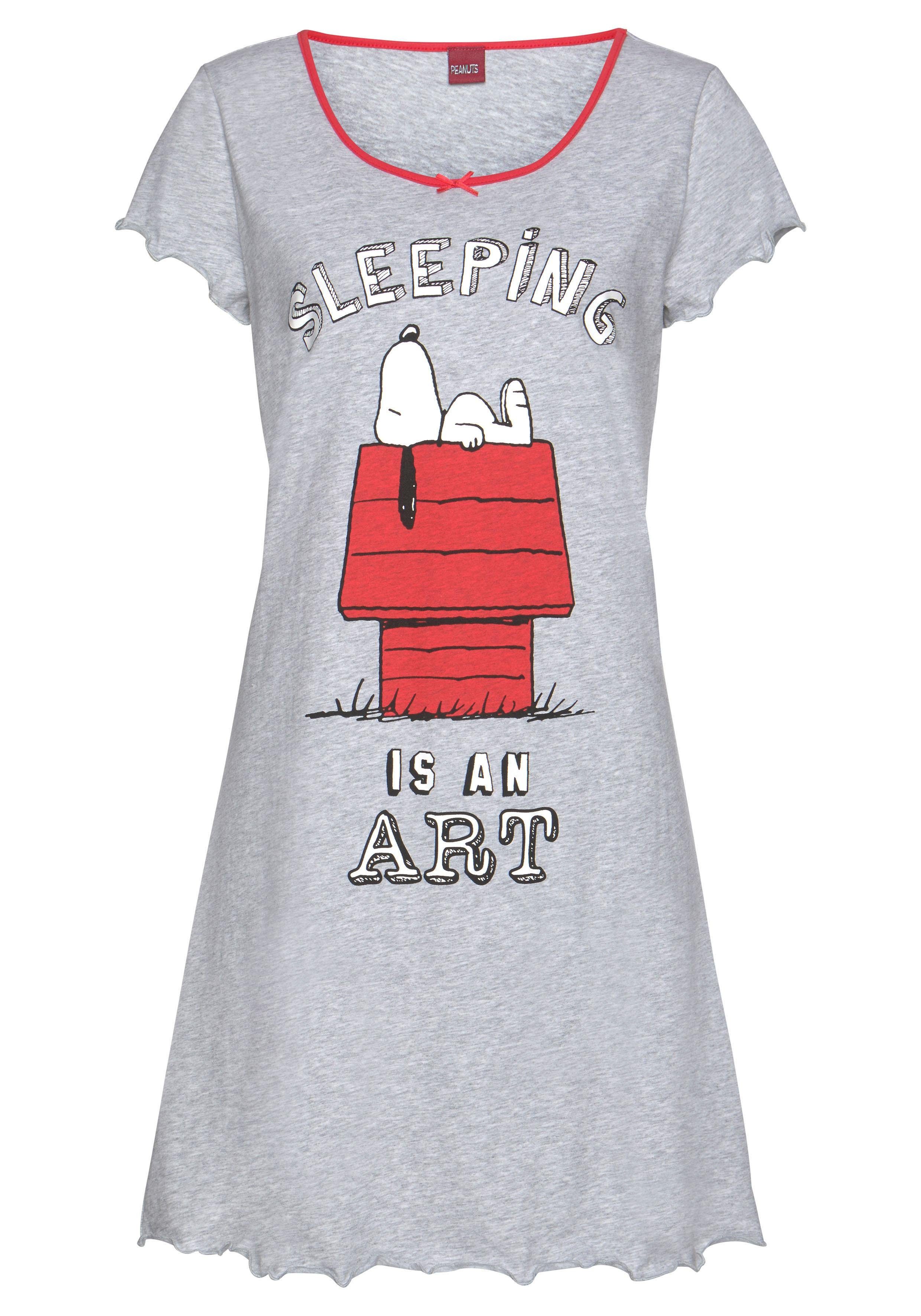 PEANUTS Nachthemd mit Snoopy-Print und kleiner Schleife. € 19,99