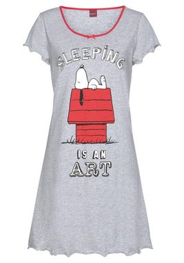 PEANUTS Nachthemd mit Snoopy-Print und kleiner Schleife