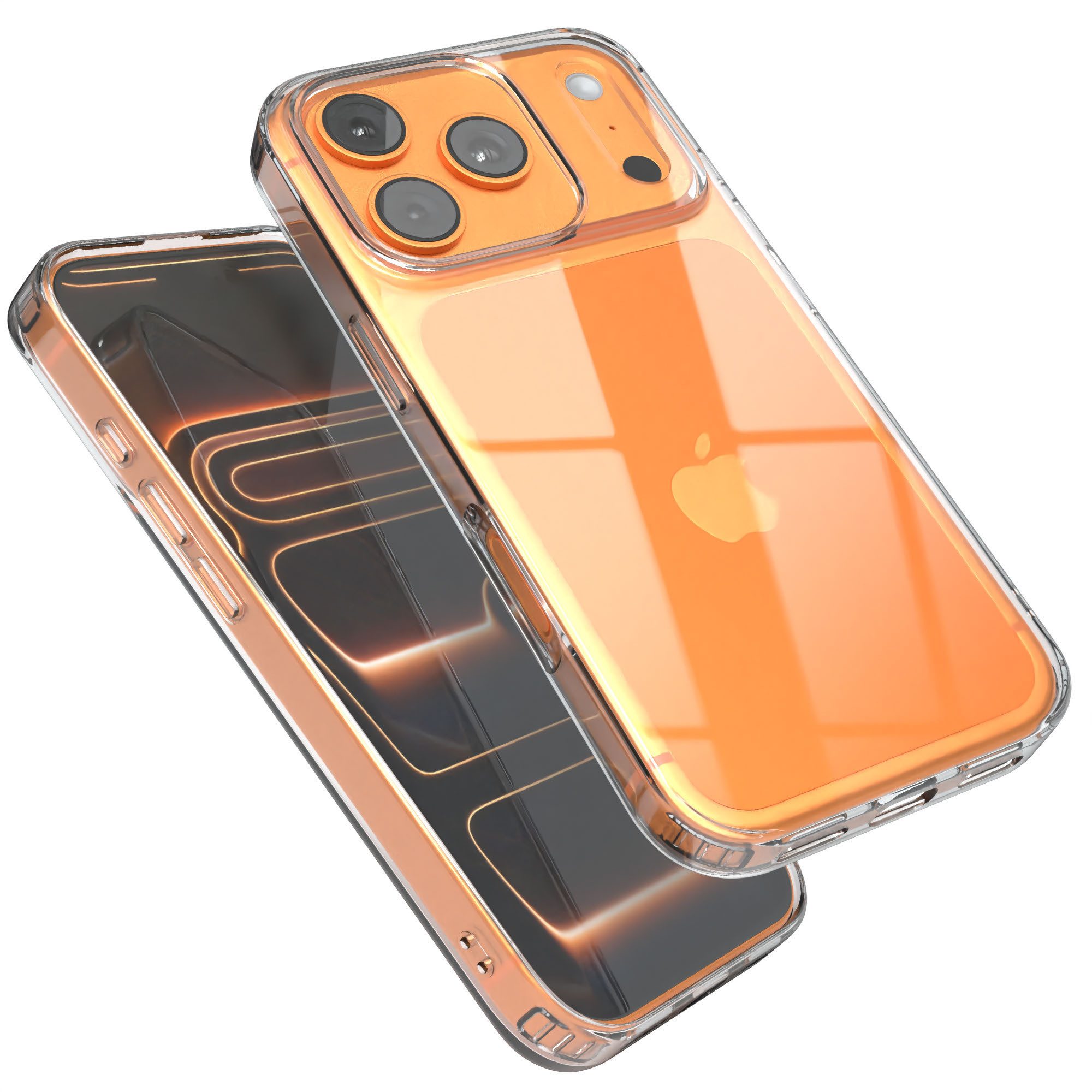 EAZY CASE Handyhülle für Apple iPhone 17 Pro Hülle Silikon 6,3 Zoll, Schutzhülle Kameraschutz Silikonhülle Transparent Handyhülle Slimcover