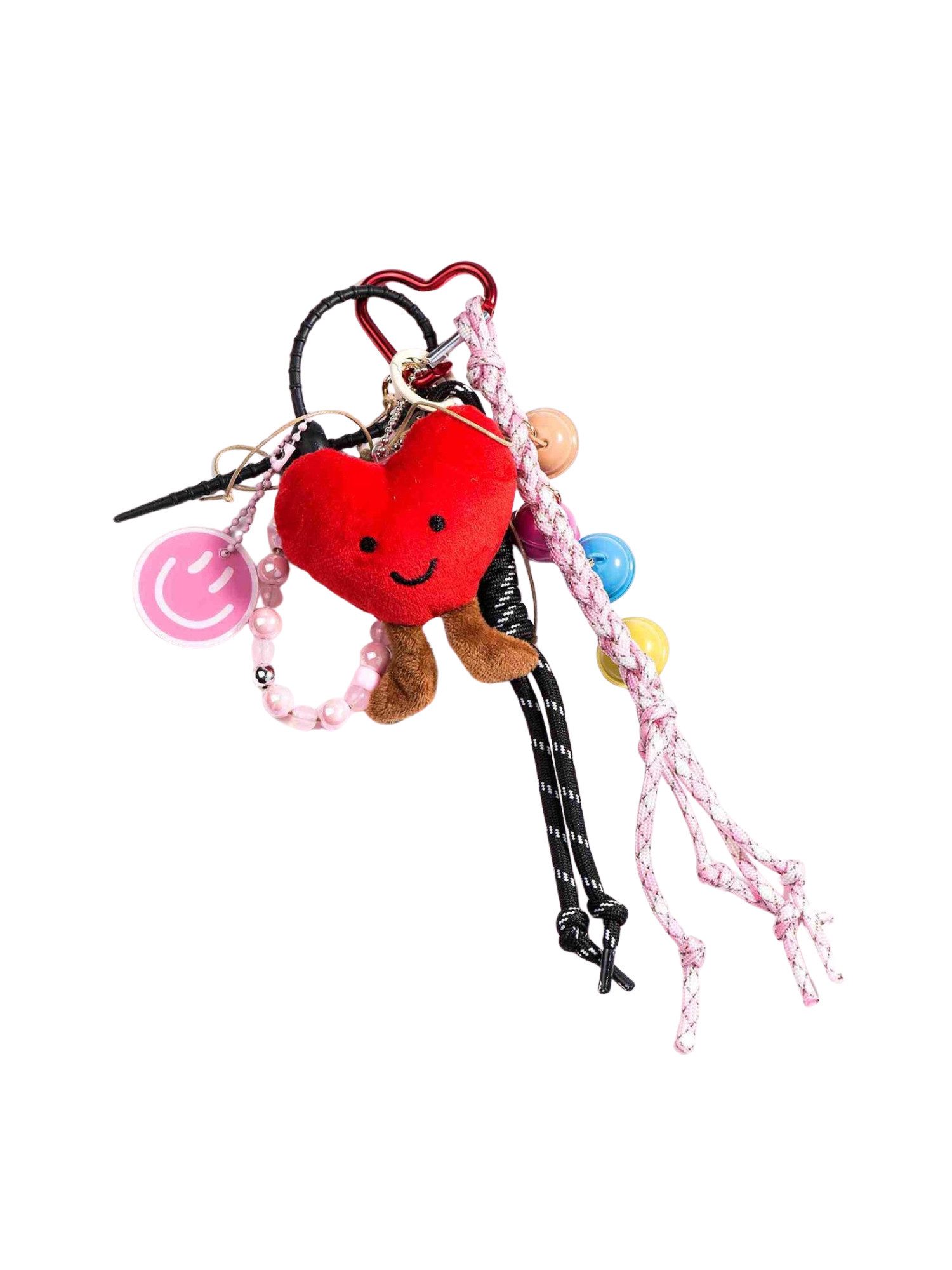 Taschenanhänger Fashion Bag Charm – Handgefertigt mit Stoff, Perlen & Anhängern
