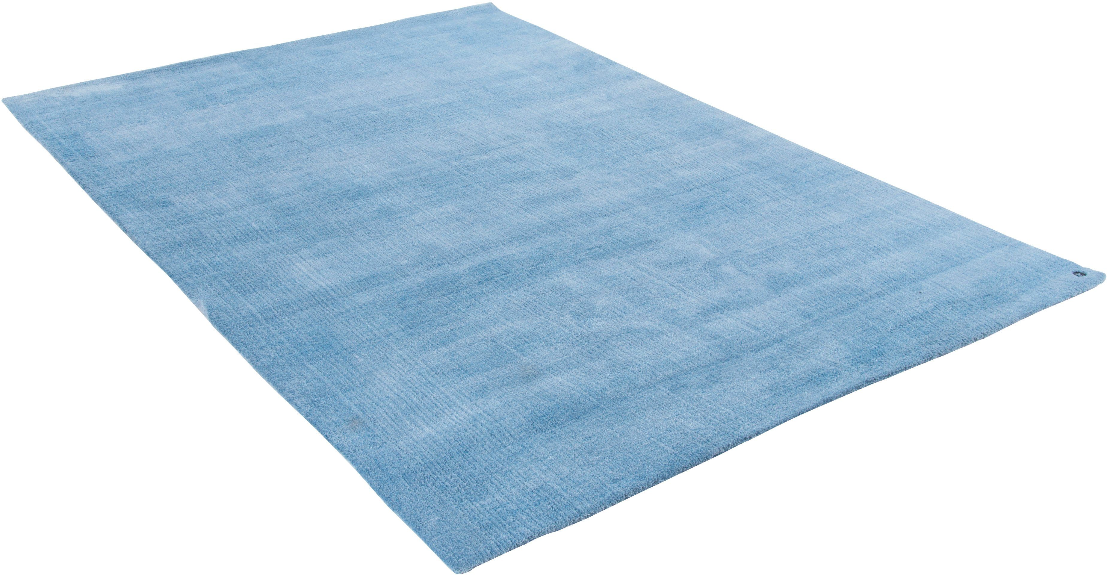 TOM TAILOR HOME Teppich Powder uni, rechteckig, Höhe: 12 mm, Uni-Farben, besonders weich und flauschig