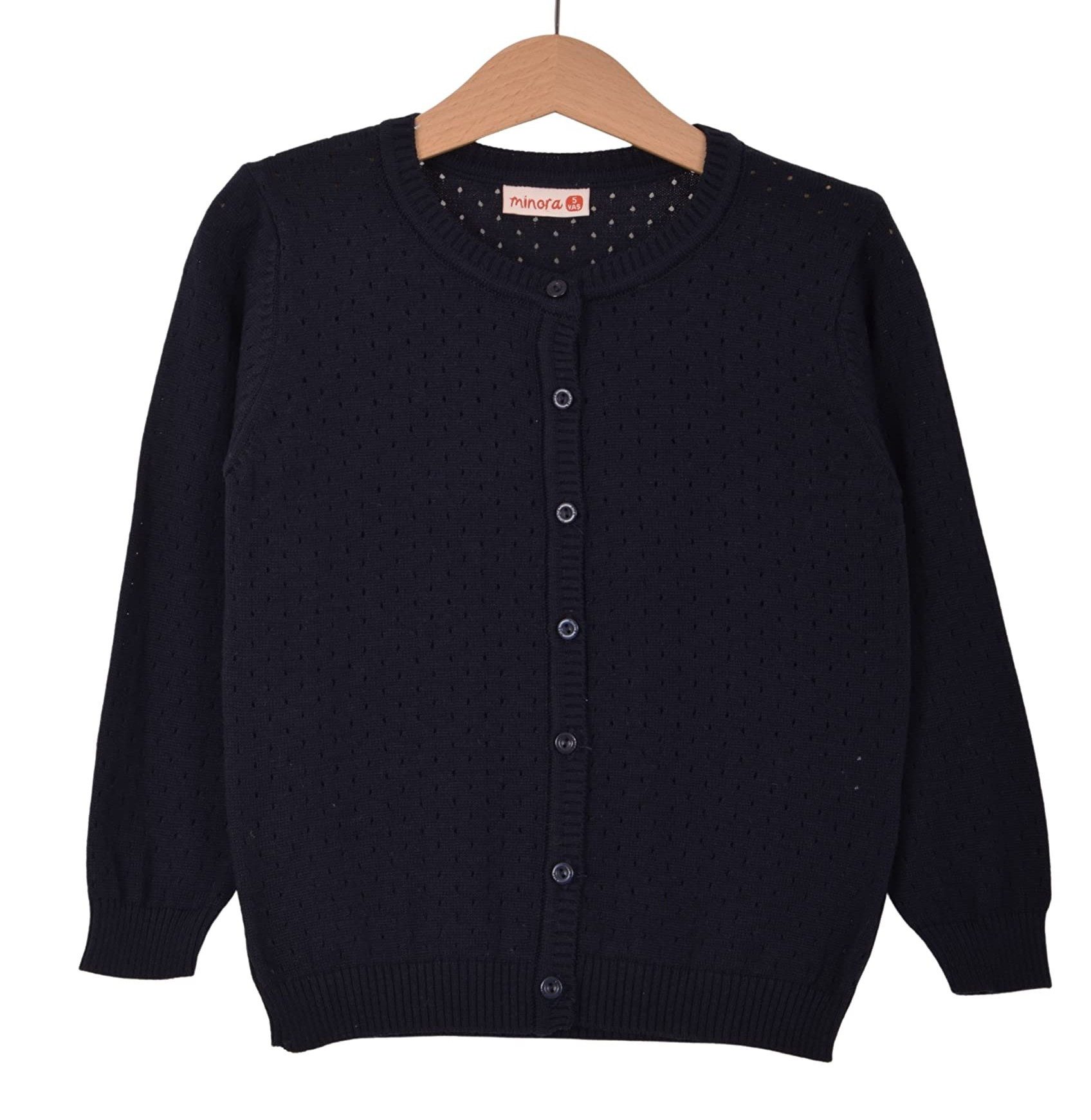 Minora Cardigan Kinder Strickjacke/Cardigan für 5-8 Jahre, Leicht und Pflegeleicht
