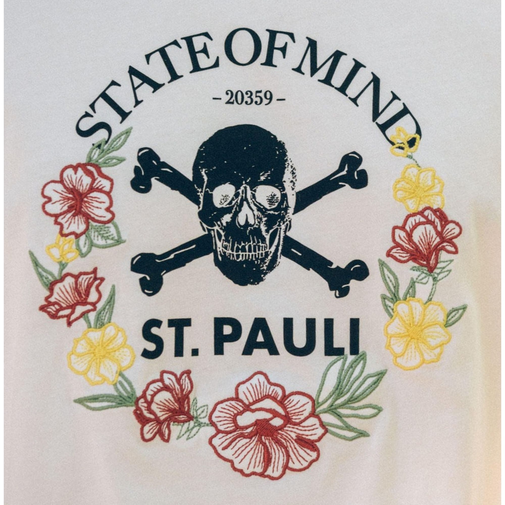 FC St. Pauli T-Shirt FC St. Pauli - T-Shirt tailliert "TK Floral" - Weiß