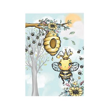 WANDKIND Poster Kinderzimmer Poster 3er Set Premium P714 / Bienen, Wandposter in verschiedenen Größen
