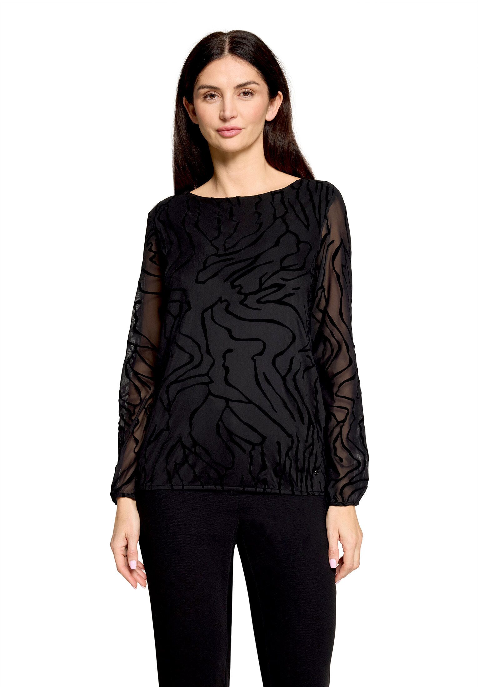 Betty&Co Kurzarmshirt Damen mit Raffung (1-tlg)