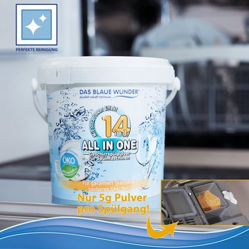 Das Blaue Wunder® All in One 14in1 Geschirrspülpulver phosphatfrei Spülmaschinenpulver (1.000 g)