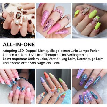 Senmudi Lichthärtungsgerät uv Lampe für Gel Nägel,220W LED UV Nagellampe mit Sensor LCD Display, Professionelle Nagellampe 168W, UV-LED-Lampe verwendet die neueste Dual-Lichtquelle-Technologie