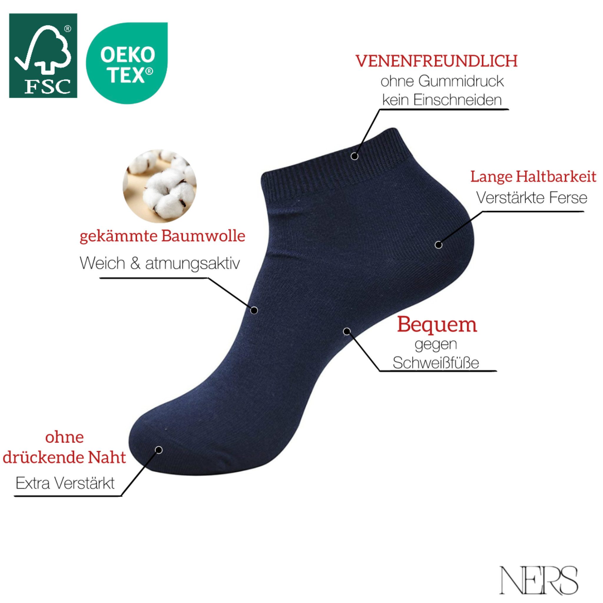 NERS Kurzsocken aus Baumwolle 10-20 Paar, günstig online kaufen