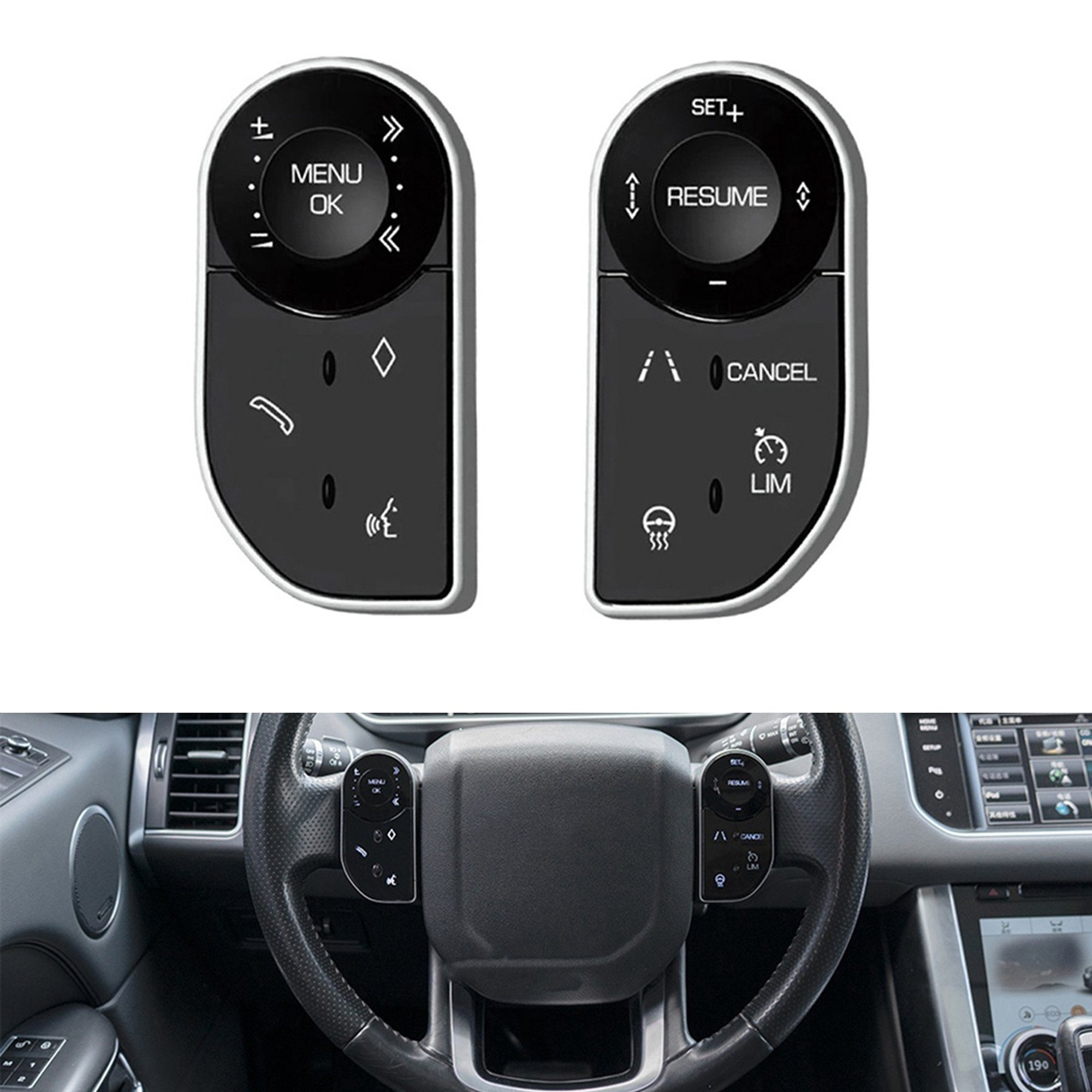 TAFFIO Für Range Rover Vogue Sport L405 L494 Lenkradtasten Lenkradsteuerung KFZ-Adapter