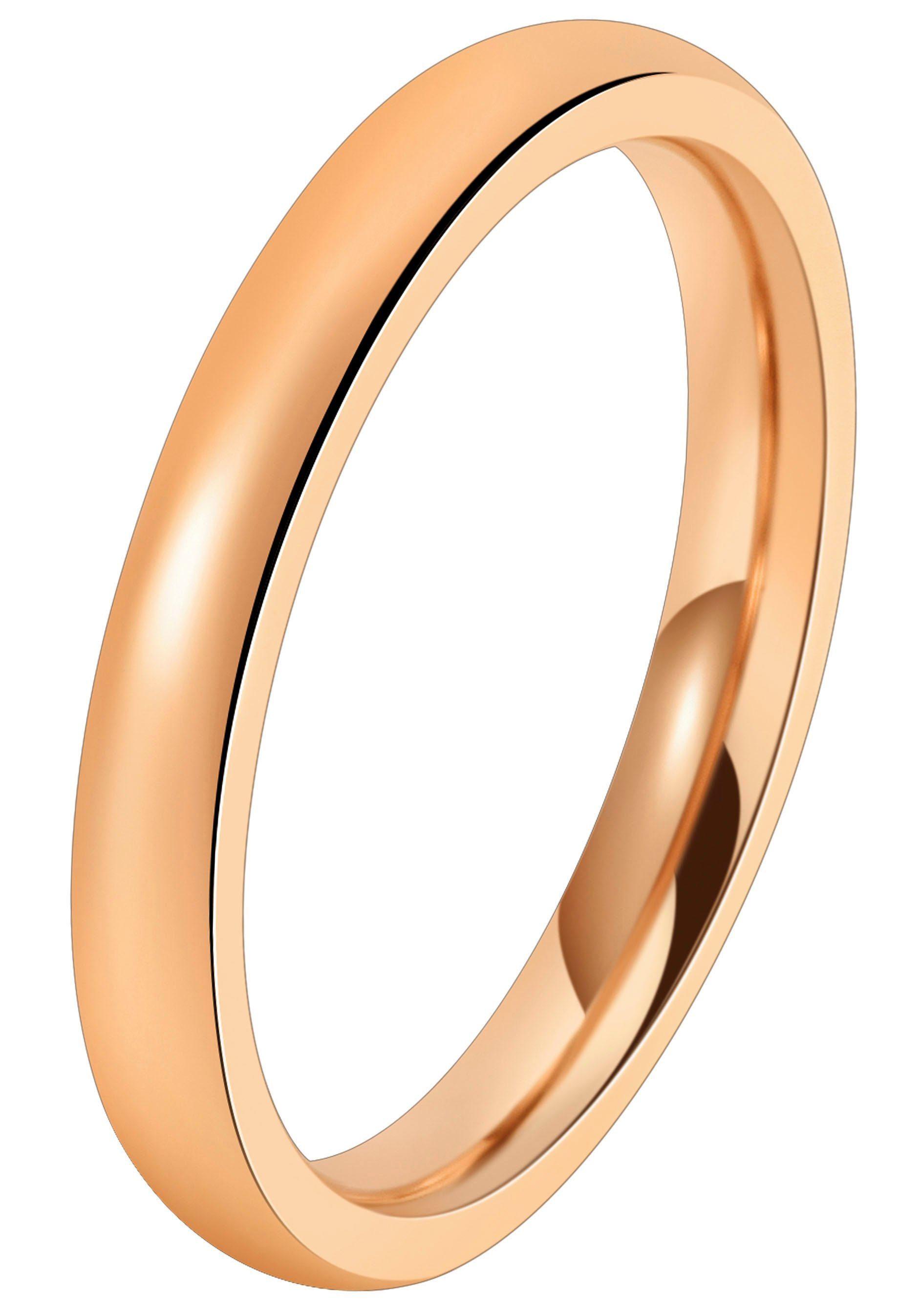 DOOSTI Trauring Schmuck Trauring mit Edelstahl Partnerring ohne roségoldfarben Ehering Zirkonia Geschenk LIEBE, o