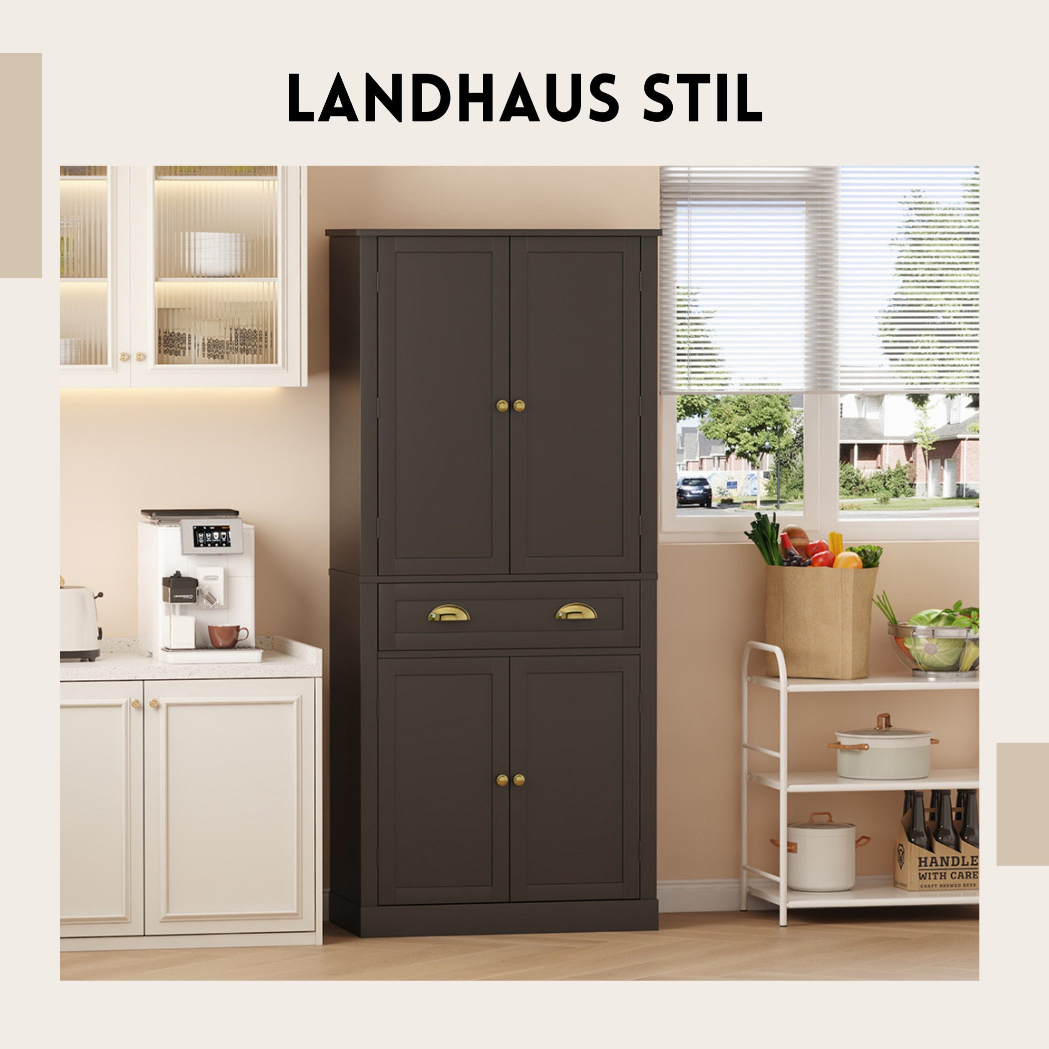 SeedWave Buffet Mehrzweckschrank Küchenschrank Vorratsschrank mit günstig online kaufen