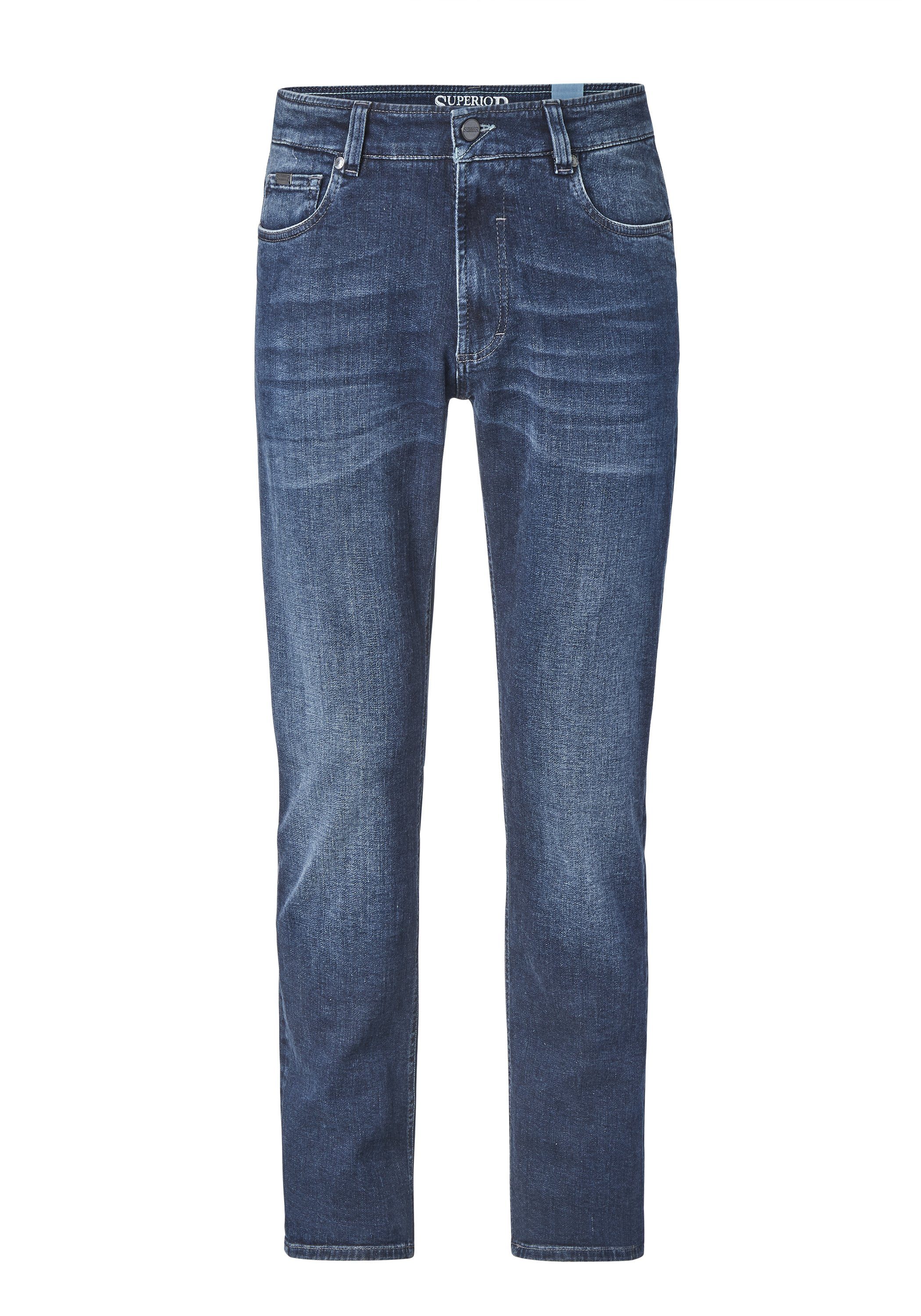 vintage Superior DUKE blue Straight-Fit wash 5-Pocket-Jeans dark Jeans Paddock's