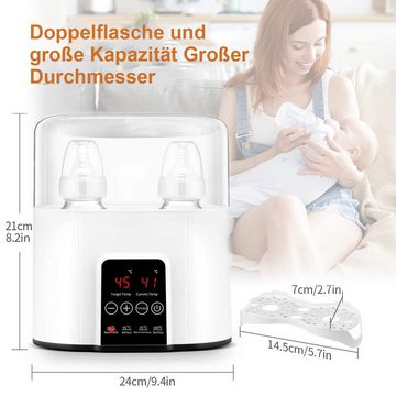 Gontence Dampfsterilisator 4 in 1 Flaschenwärmer, Babyflaschen-Sterilisator, Babykostwärmer, 1-tlg., Warmhalten, mit LCD-Display