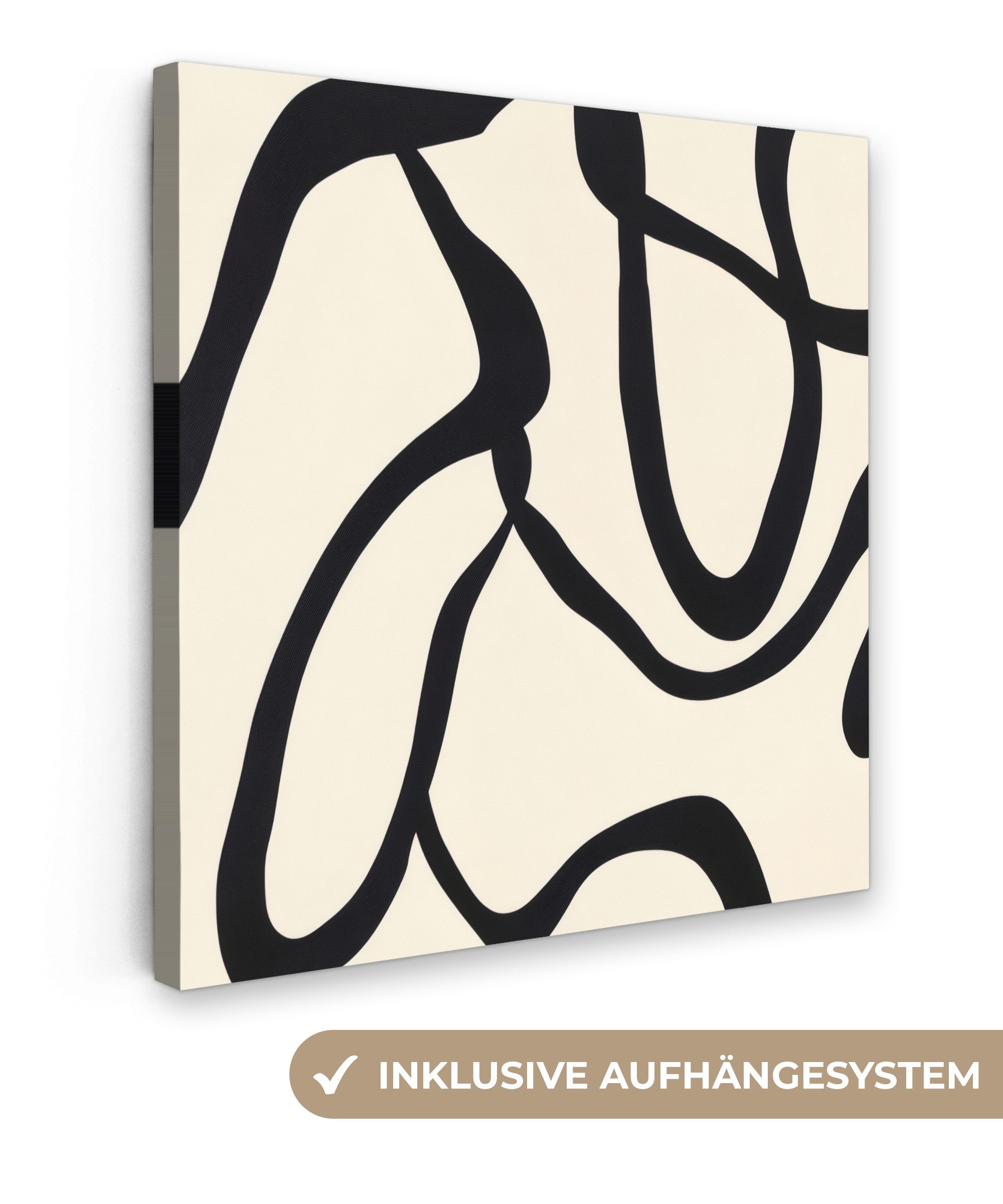OneMillionCanvasses® Leinwandbild Abstrakt - Linien - Modern - Beige, Fotod günstig online kaufen