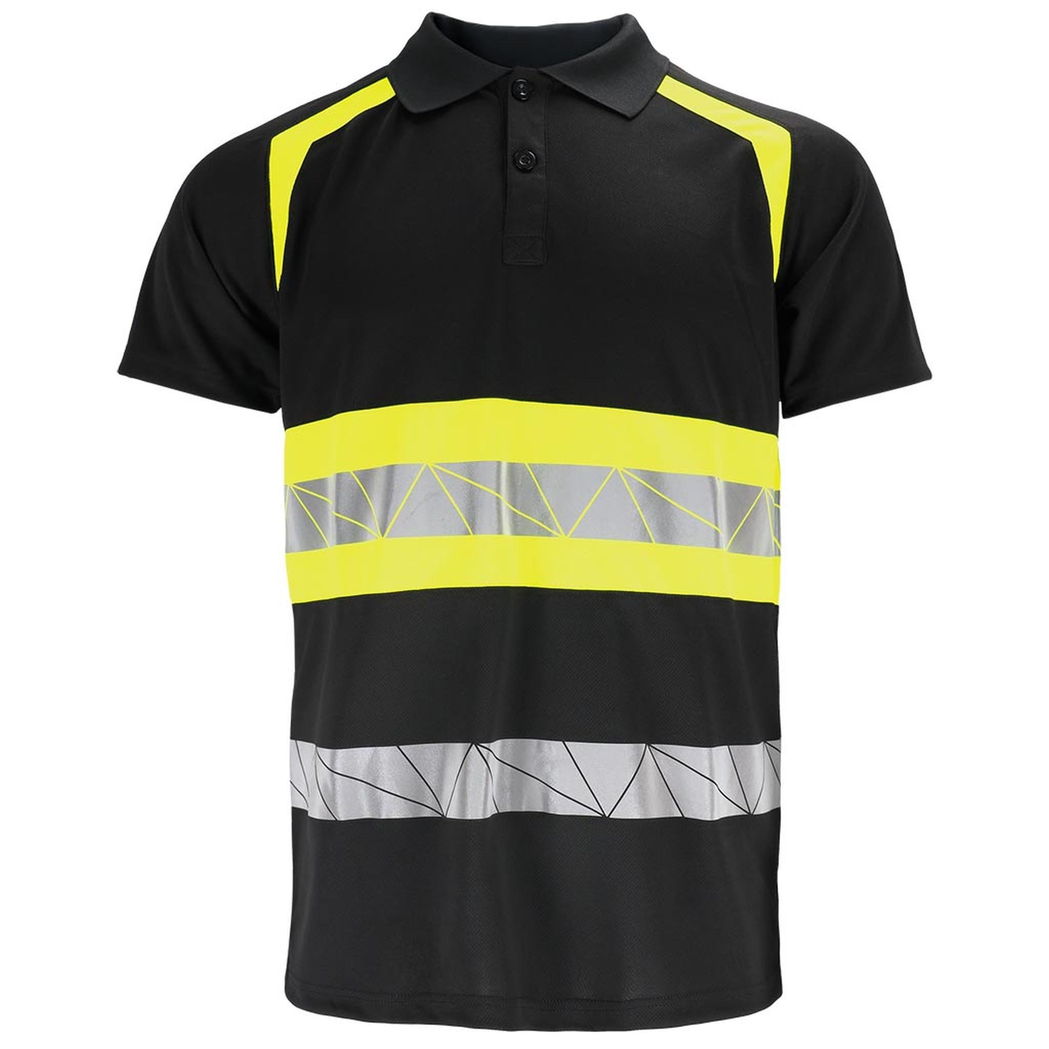 Poloshirt Warnhemd T-Shirt Kragen Polohemd aus Netzstoff