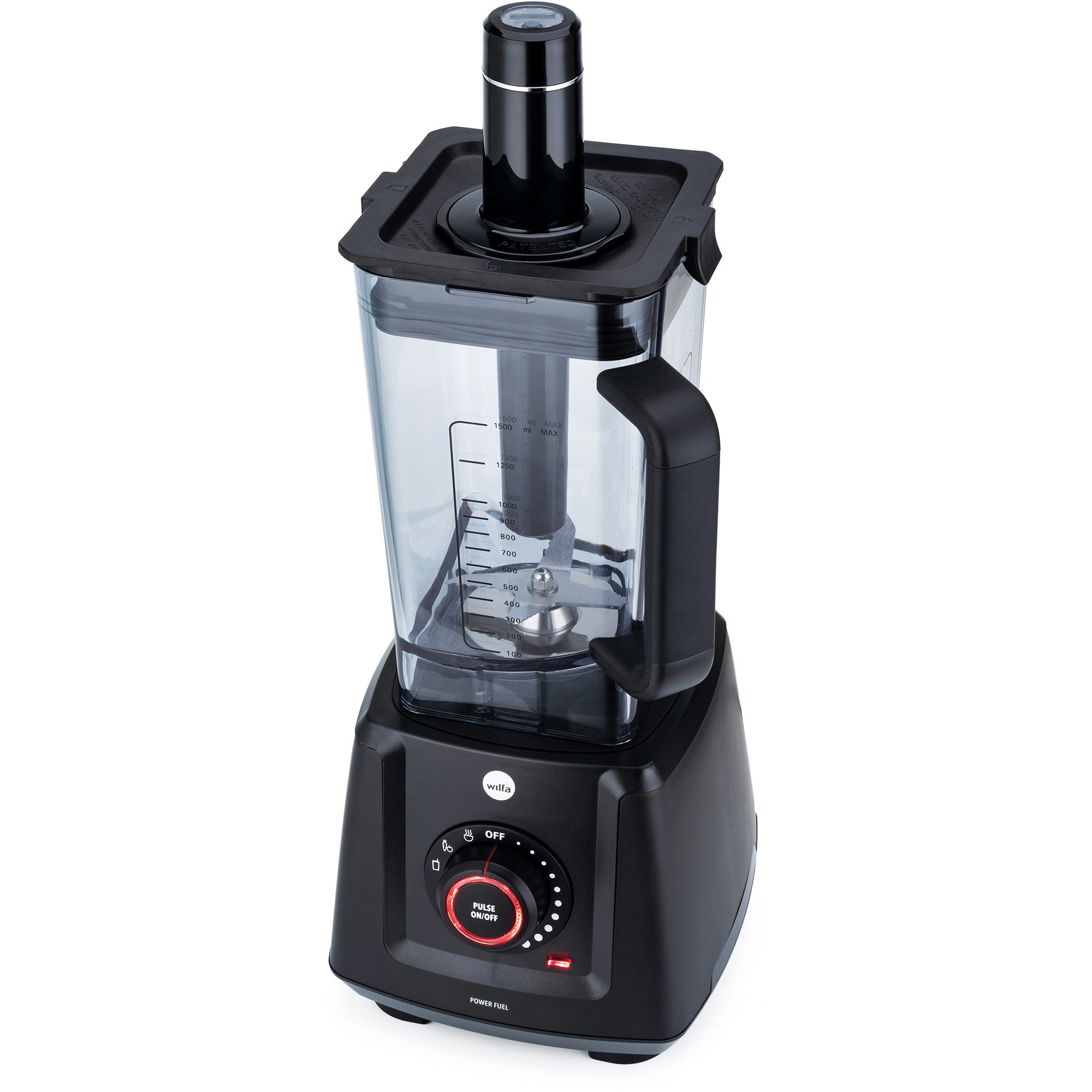 wilfa Küchenmaschine Standmixer Powerfuel Black PB2B-P1200, 1200 W
