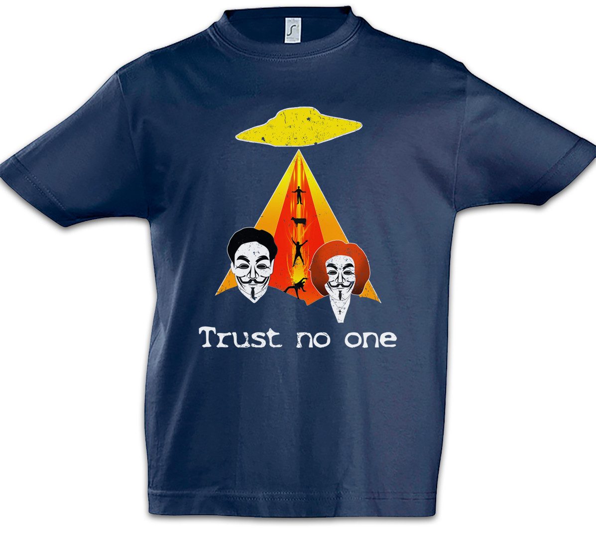 Urban Backwoods Print-Shirt Trust No One Kinder T-Shirt Alien Akte Fox X Mulder Ufo Scully Ufo (1-tlg) Files FBI TV Akten