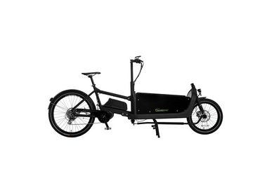 SachsenRAD E-Bike E-Bike Cargo Lastenrad 20 Zoll 250W 36V Schwarz, 8 Gang Shimano, Kettenschaltung, Mittelmotor, (1 Stück), mit Regenabdeckung