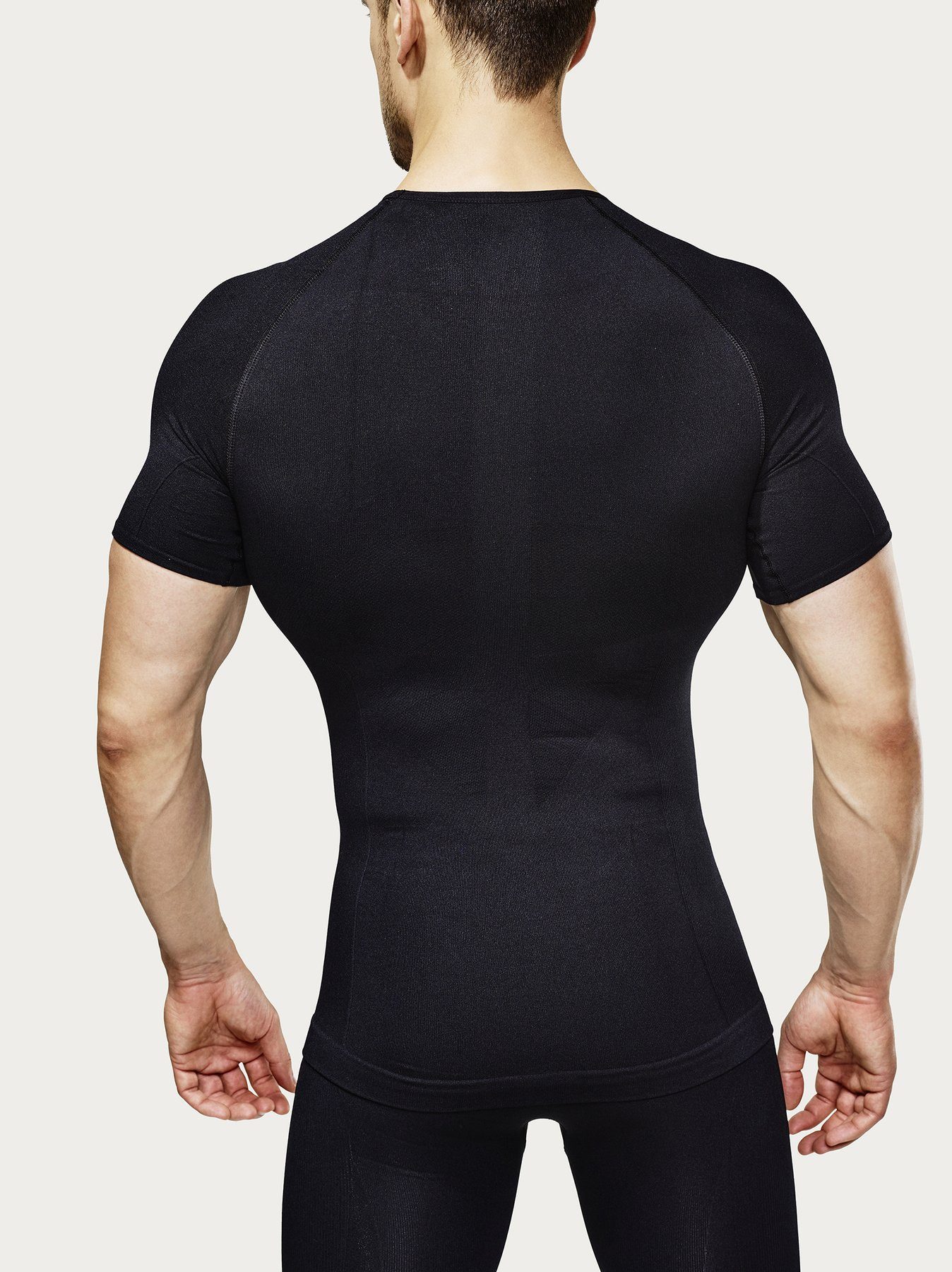 Strammer Max Performance® Kompressionsshirt Premium Funktionsshirt mit Kompression und Wärme-Effekt Shapewear, unterstützt die Haltung