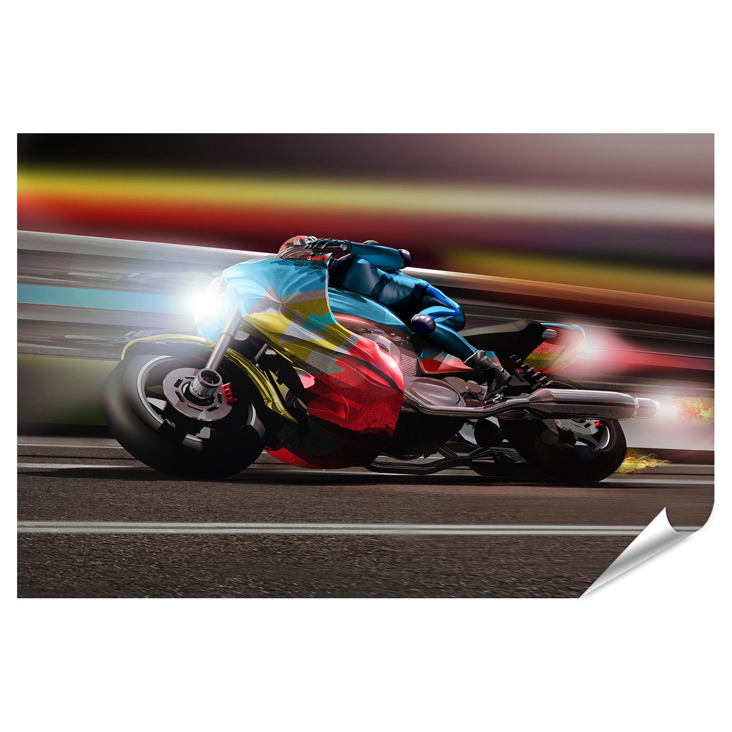 Poster Motorrad Läuft Bilder