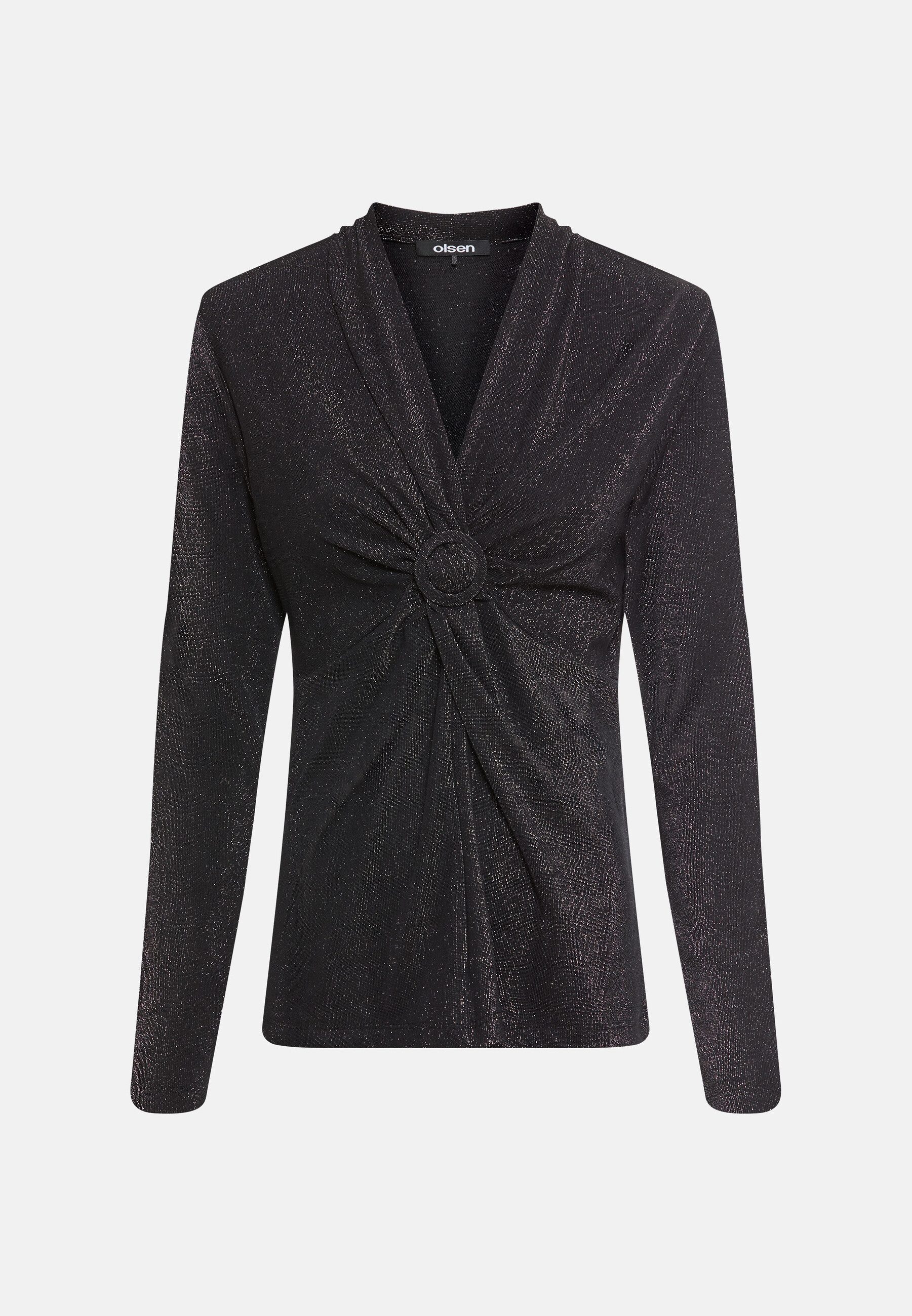 Olsen Longsleeve mit Wickelausschnitt
