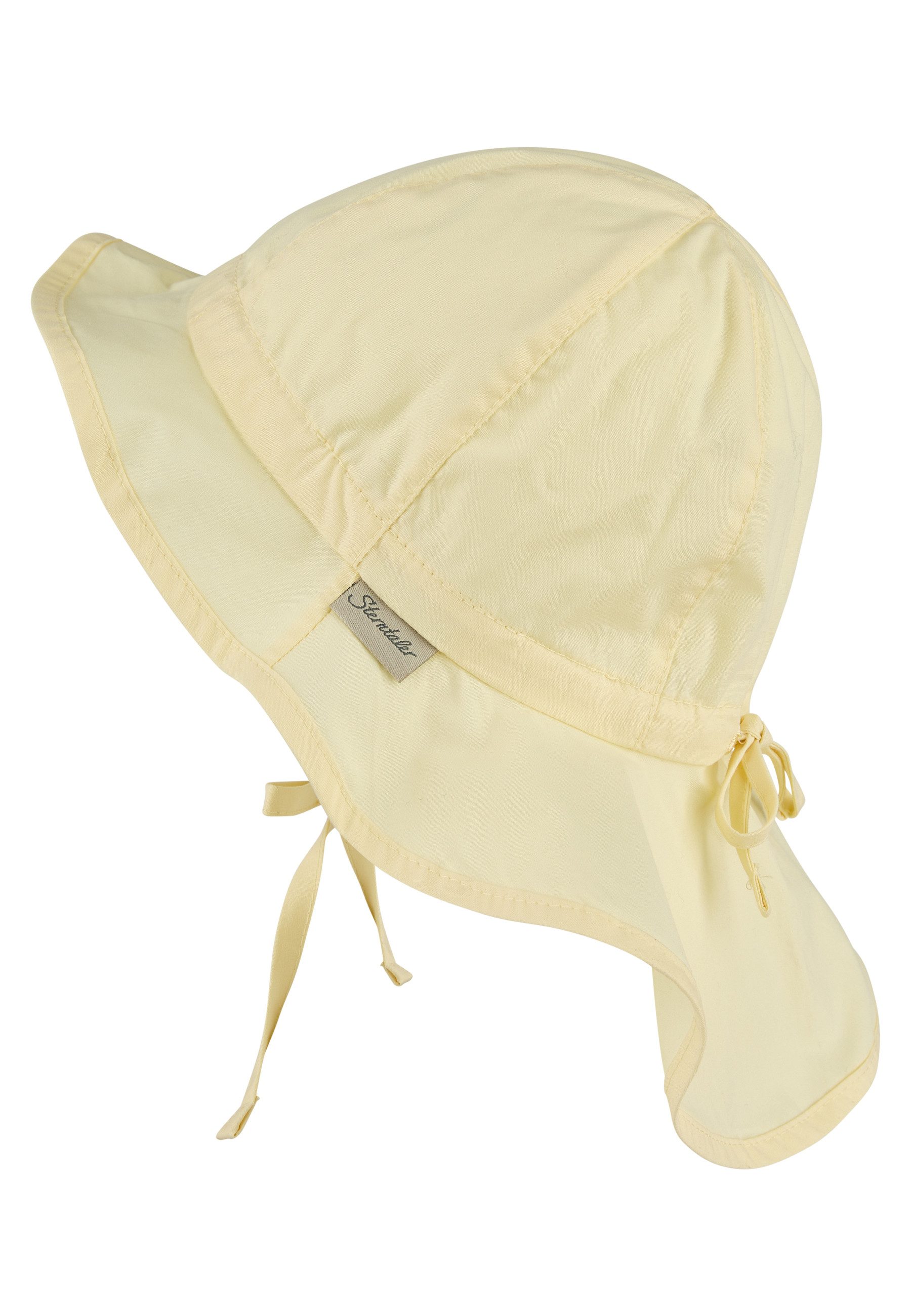 Sterntaler® Schirmmütze 50+ Sonnenhut uni (1-St) Mütze mit Nackenschutz und Größenregulierungsband