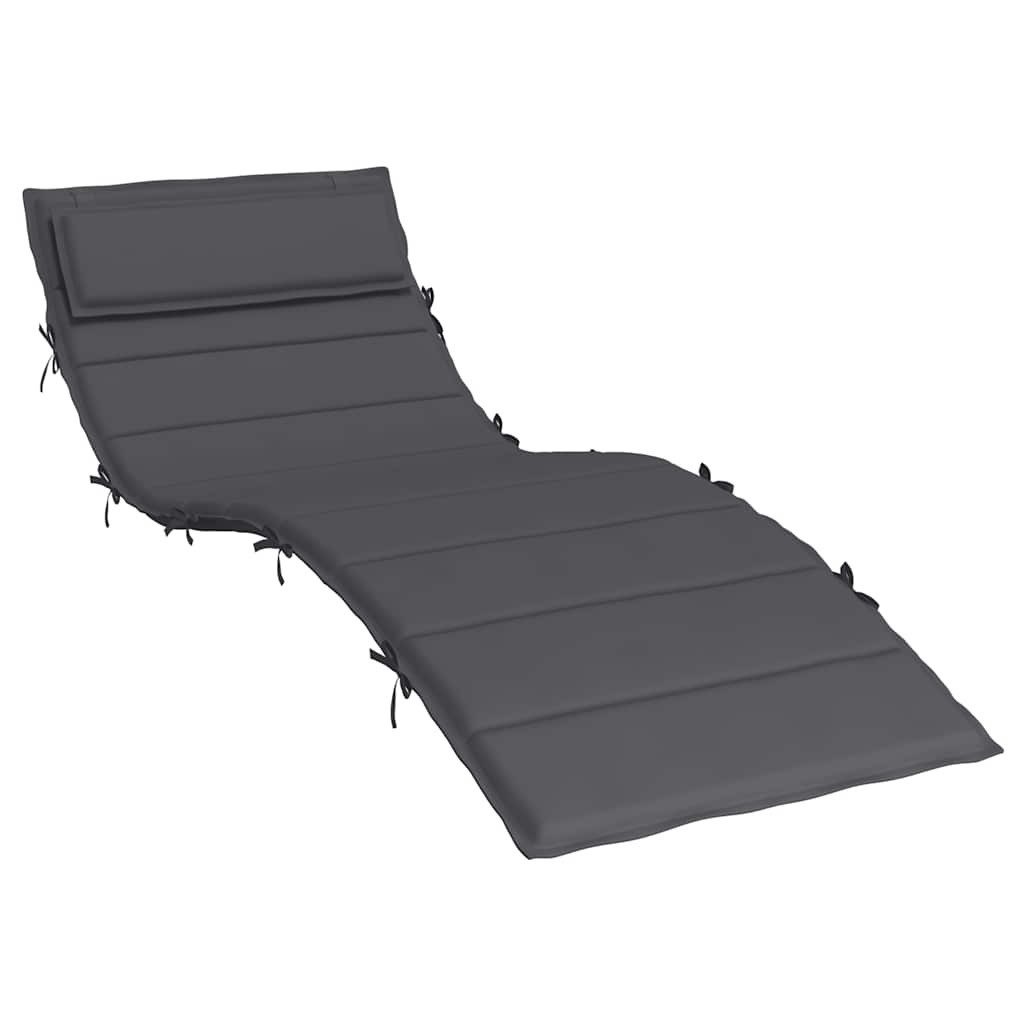 vidaXL Sitzauflage Sonnenliegen-Auflage Anthrazit 180x60x4 cm Oxford-Gewebe, (1 St)