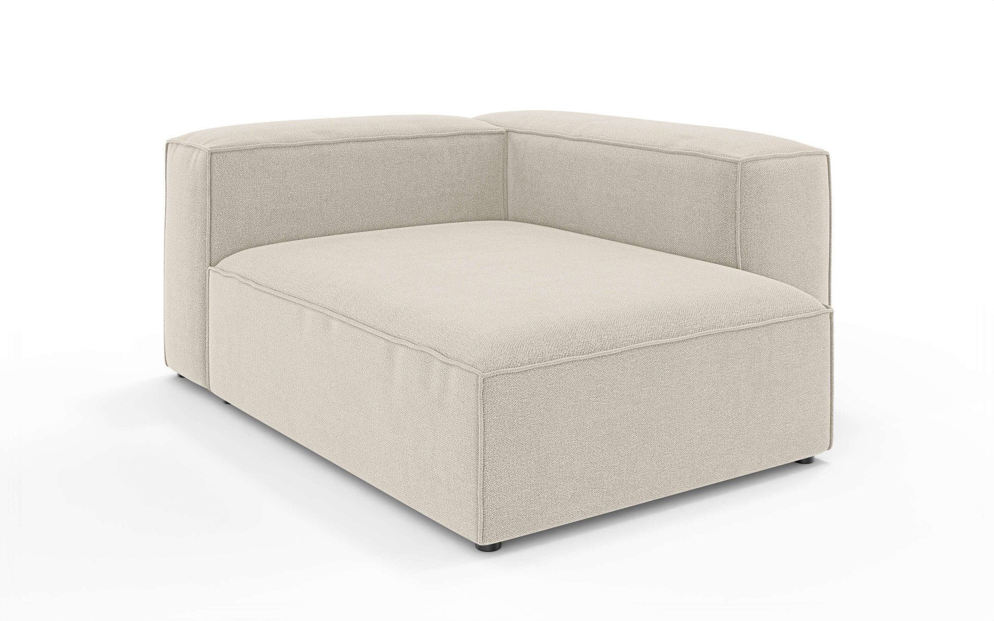 Ottomane XL HAILY links/rechts bestellbar, extra tief, Maße B/T/H: 130/160/72cm