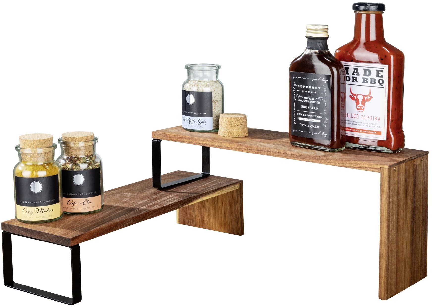 WENKO Küchenregal Modell Vali Akazie, 2-tlg., Regal aus Akazienholz für die günstig online kaufen
