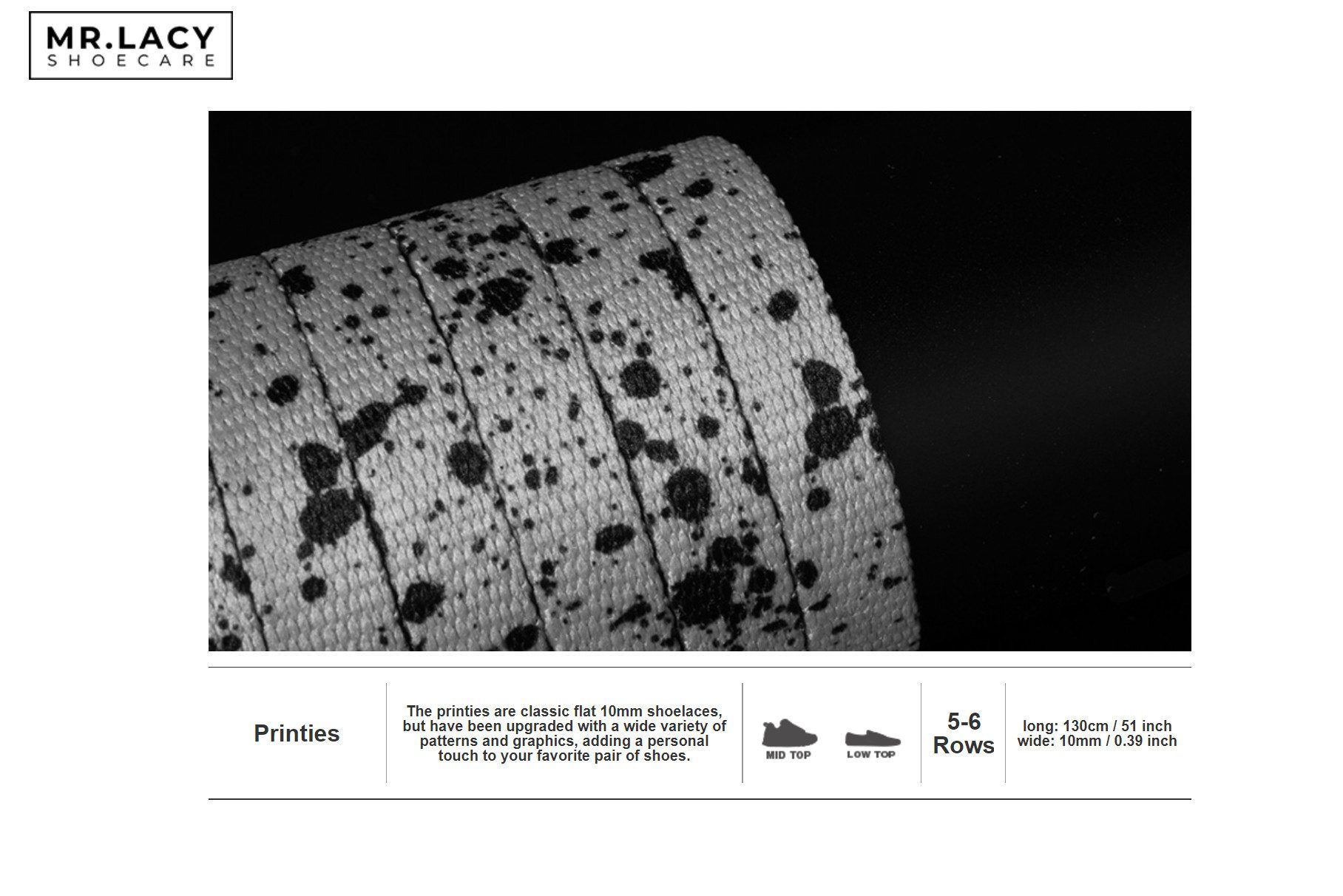 Mr. Lacy Schnürsenkel Printies - Sneaker Laces mit Motiv günstig online kaufen