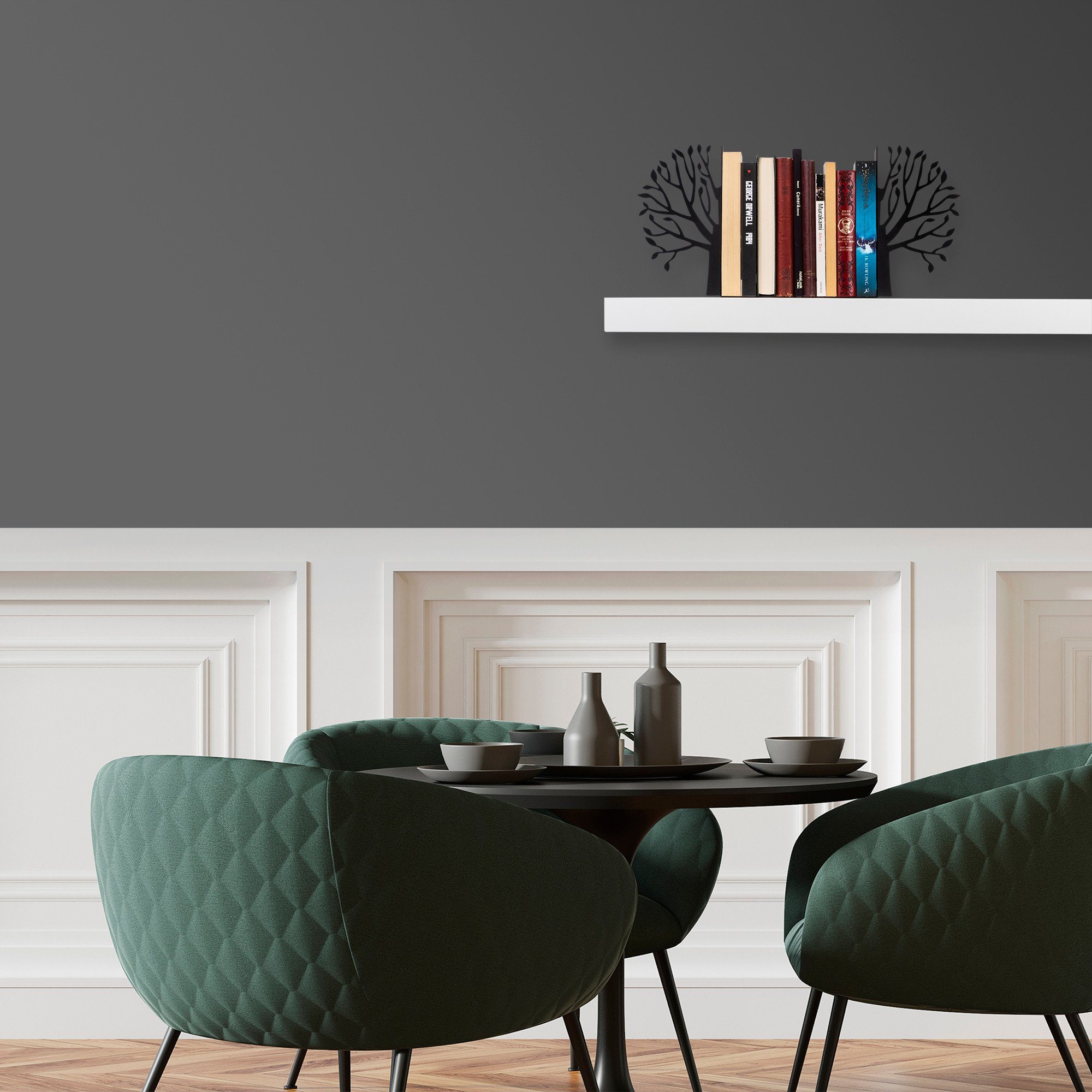 Skye Decor Buchstütze 100% METAL (Thickness: 1,2 mm), 44 x 14 x 22 cm C1113