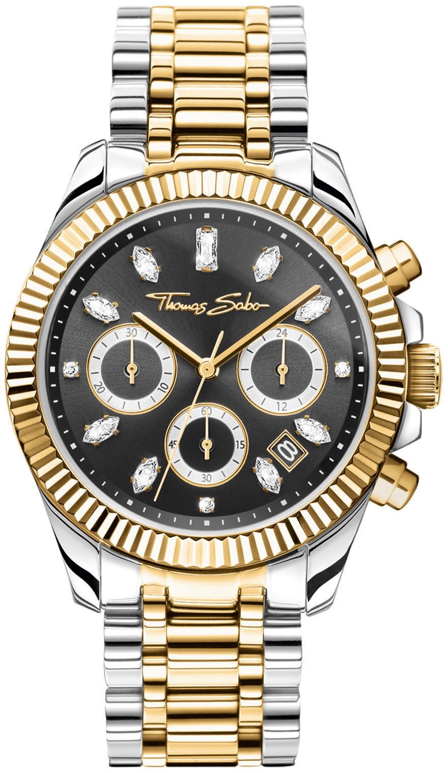 THOMAS SABO Chronograph DIVINE CHRONO WA0398-291-201-38 MM, Quarzuhr, Armba günstig online kaufen