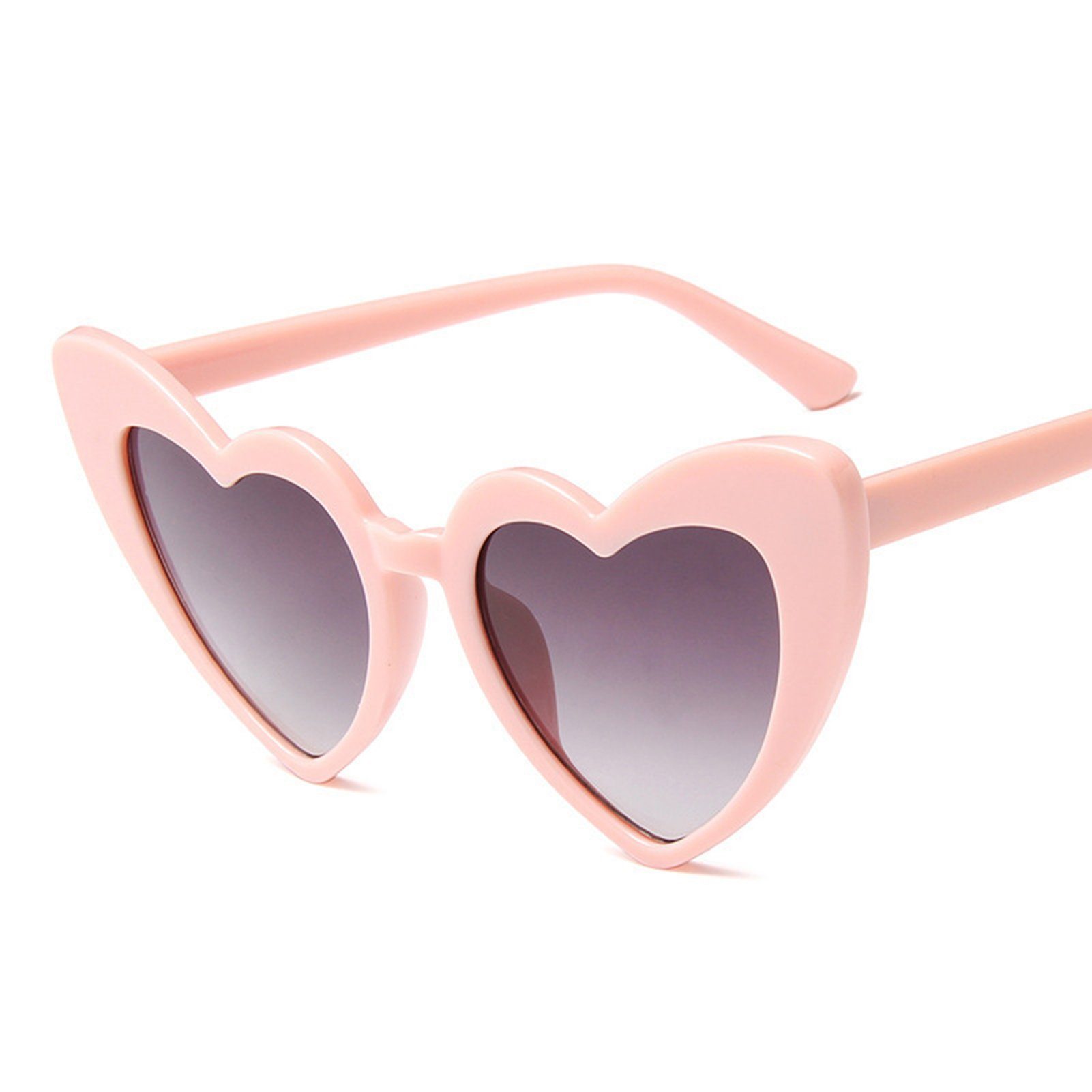 Blusmart Retrosonnenbrille Damen-Sonnenbrille In Herzform, Vintage-Stil, Blendfrei pink b