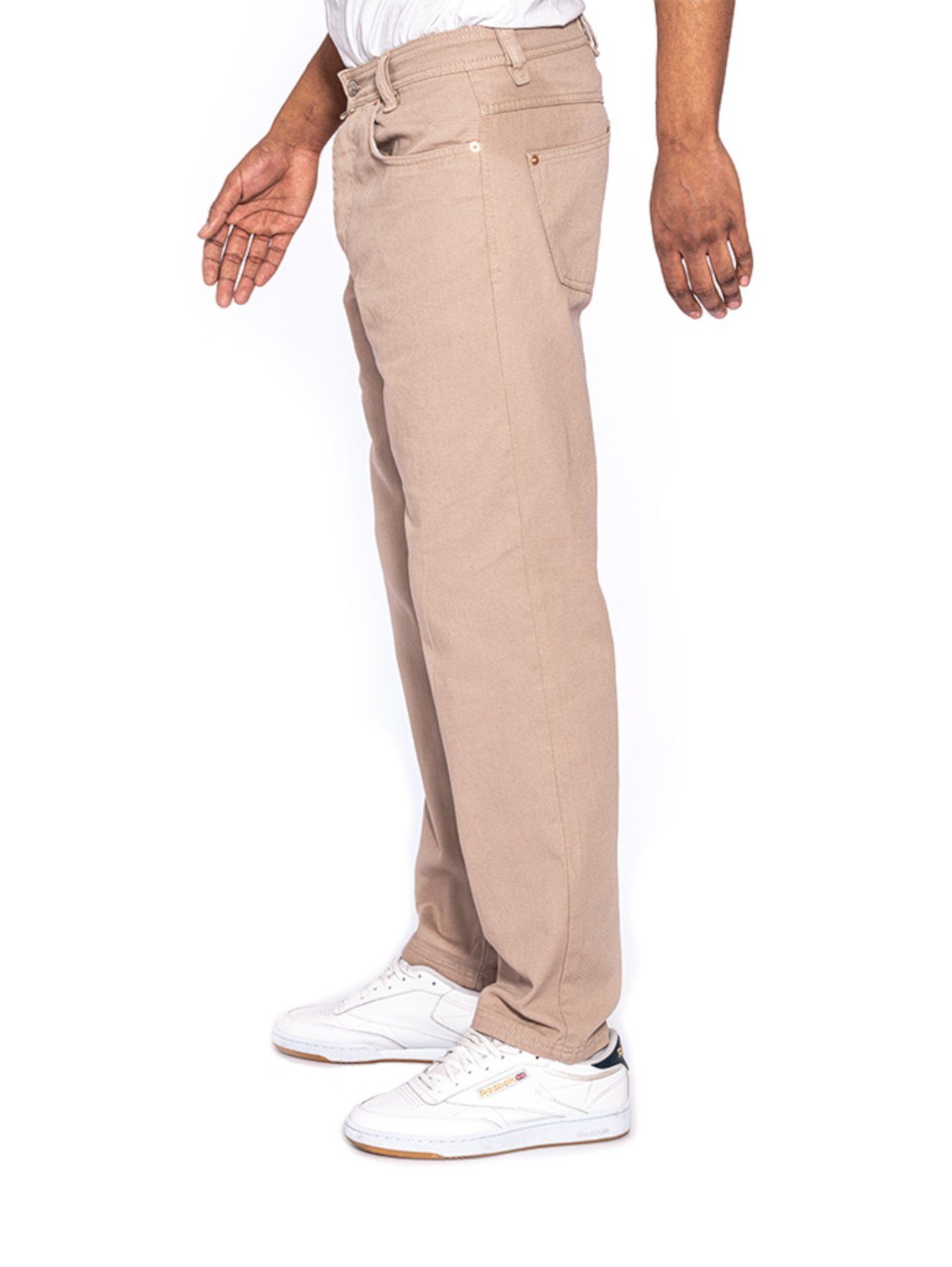 Tapered-fit-Jeans Zicco Fit, Sommerhose, Relaxed 472 Beige Jeans PICALDI Freizeithose Fit, Gabardine Loose