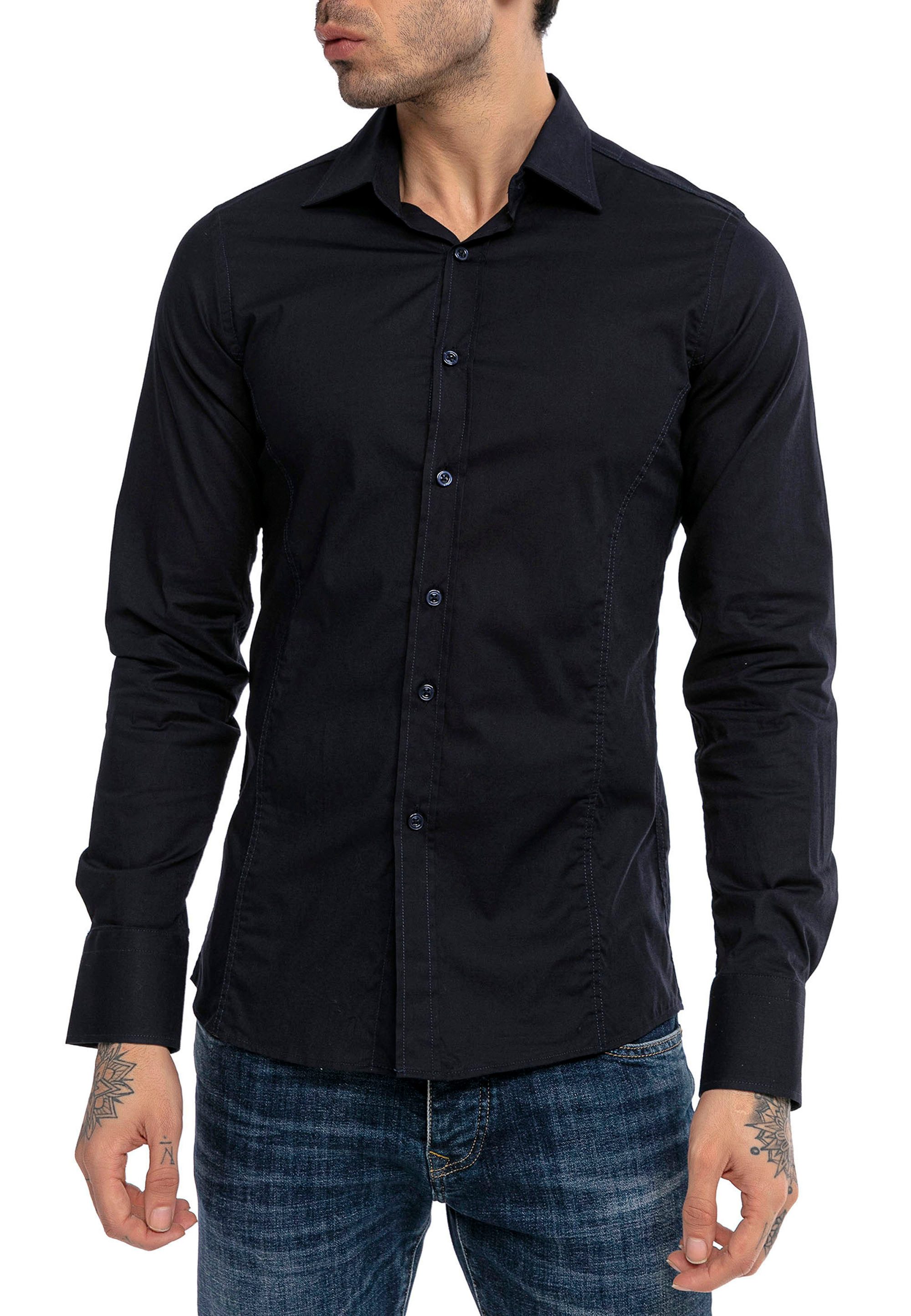 RedBridge Langarmhemd in Slim Fit – günstig online kaufen