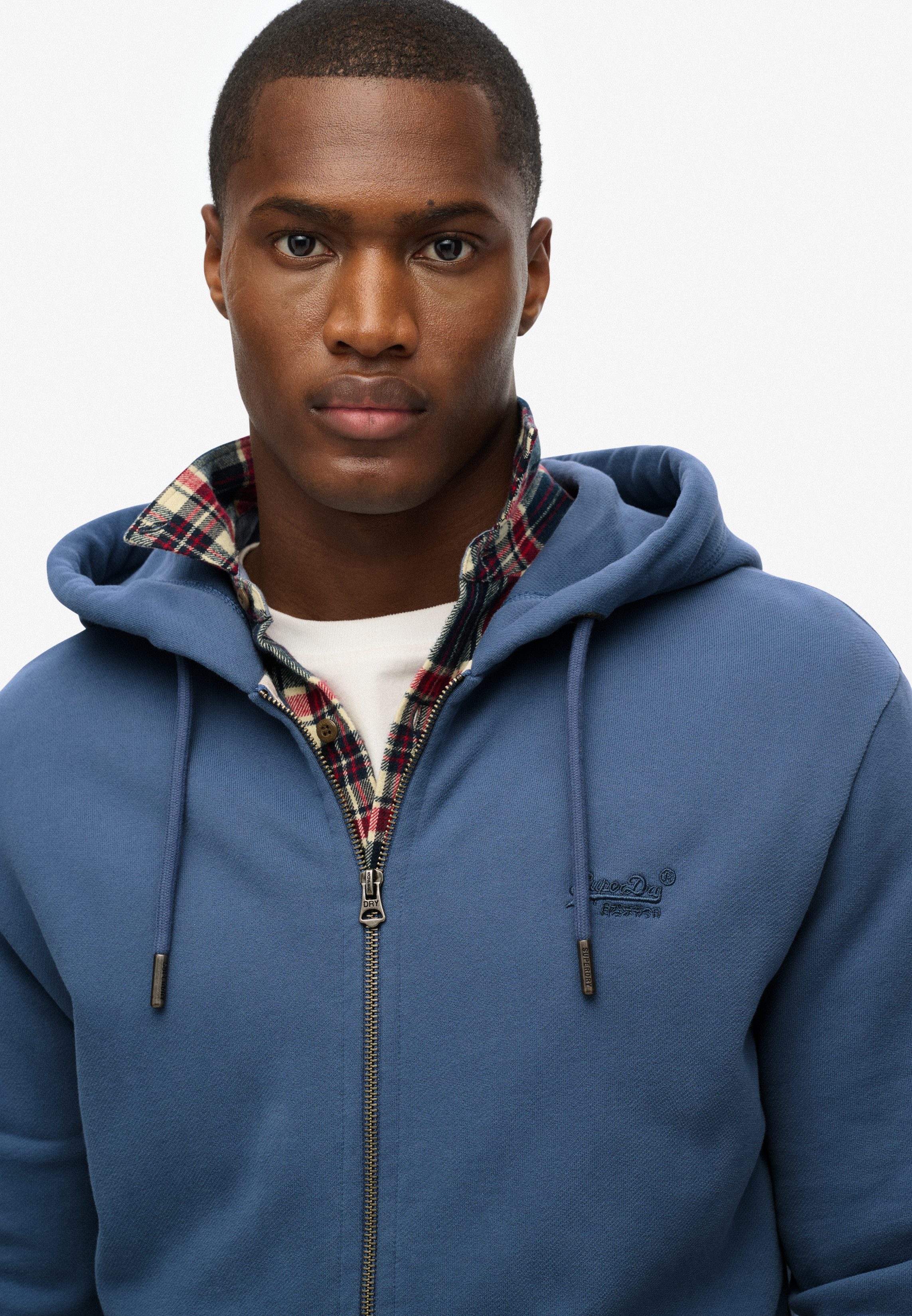 Superdry Kapuzensweatjacke ESSENTIAL LOGO ZIP HOODIE HB Baumwollmischung, slim fit – Bild 4 von 5