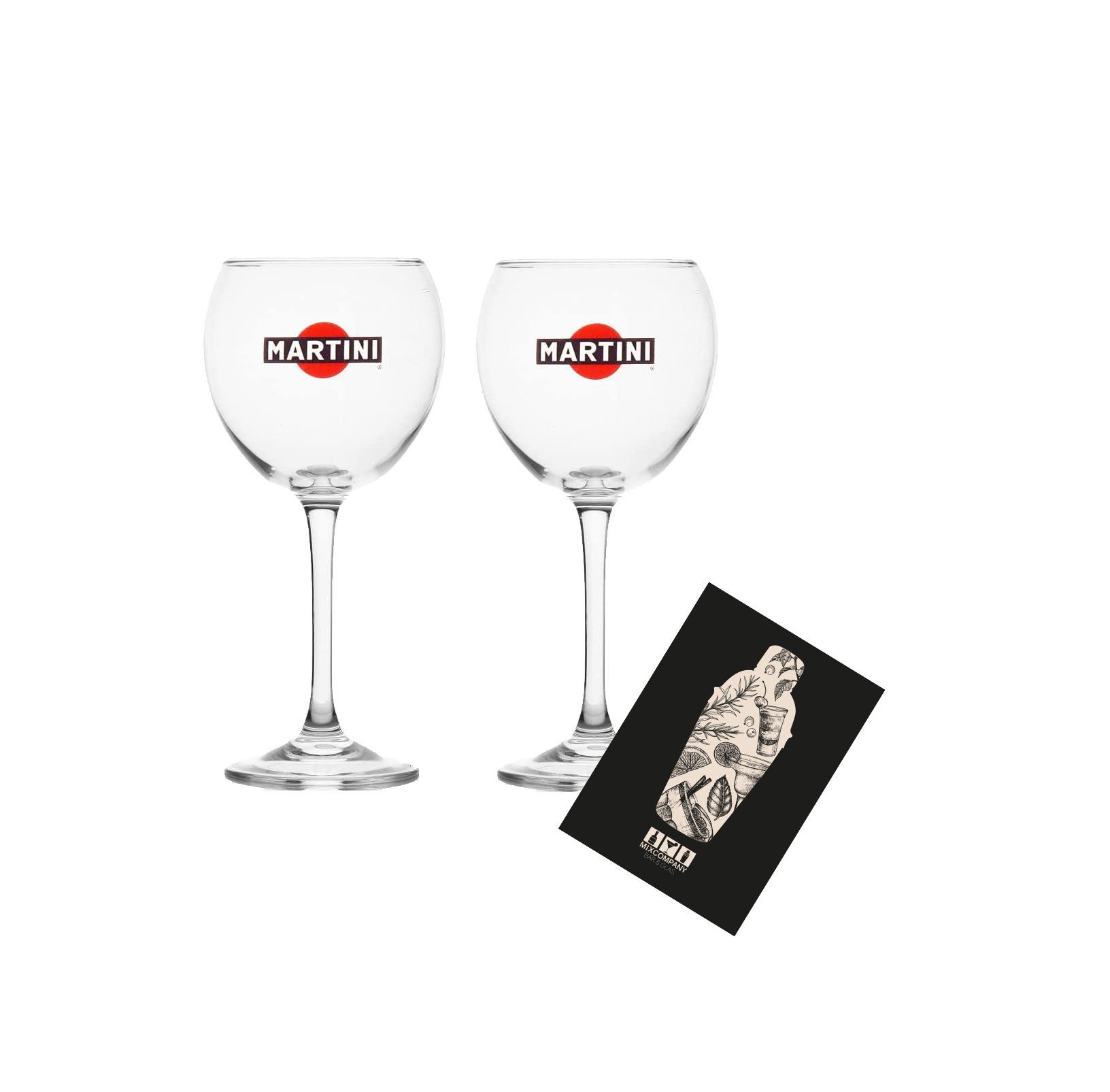 ArtPlast Gläser-Set Martini 2er Set Ballon Glas aus Acryl / 2x Cocktail Glas Gläser aus