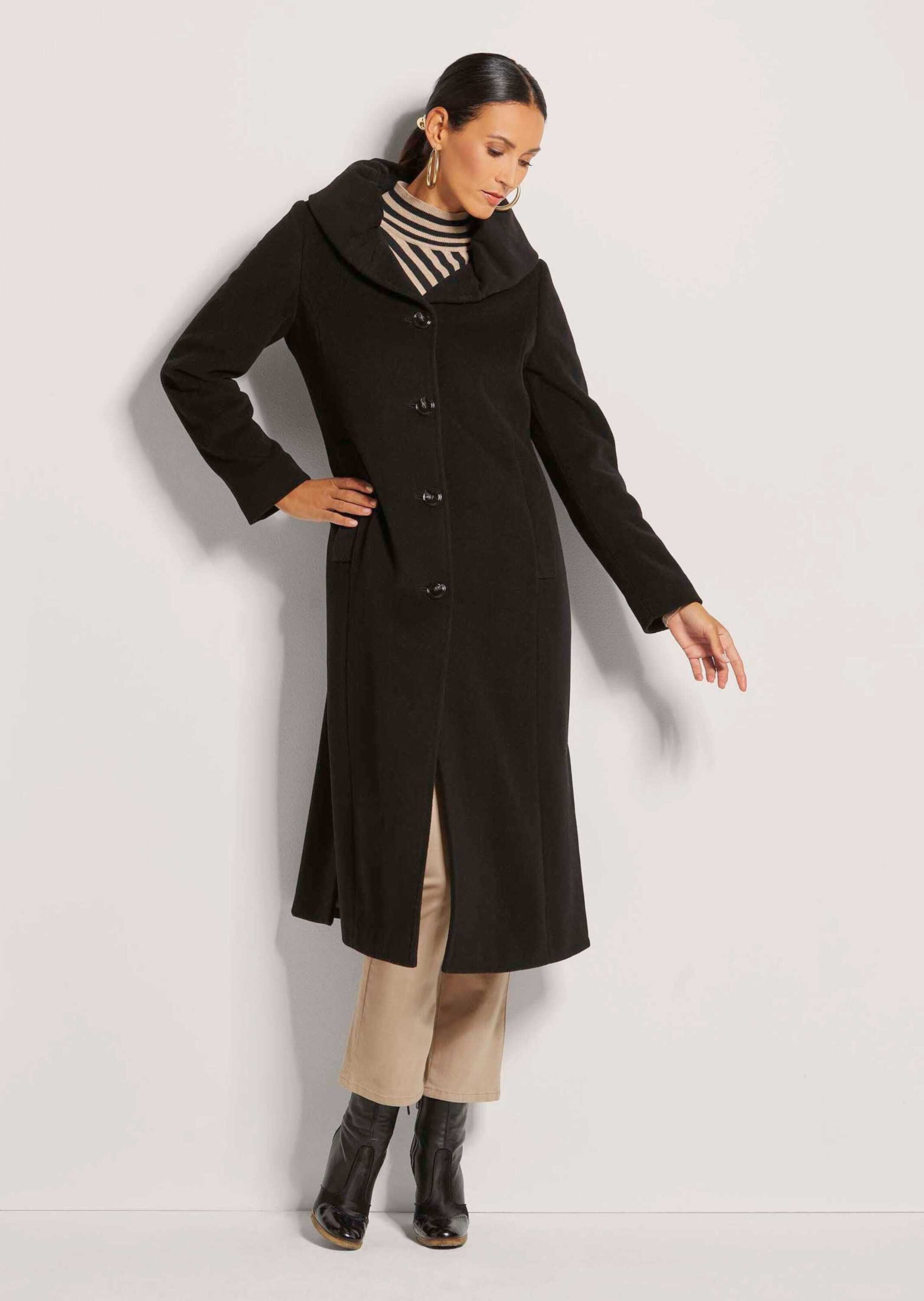 MADELEINE Kurzmantel Eleganter Wintermantel mit Umschlagkragen Zeitloser Wo günstig online kaufen